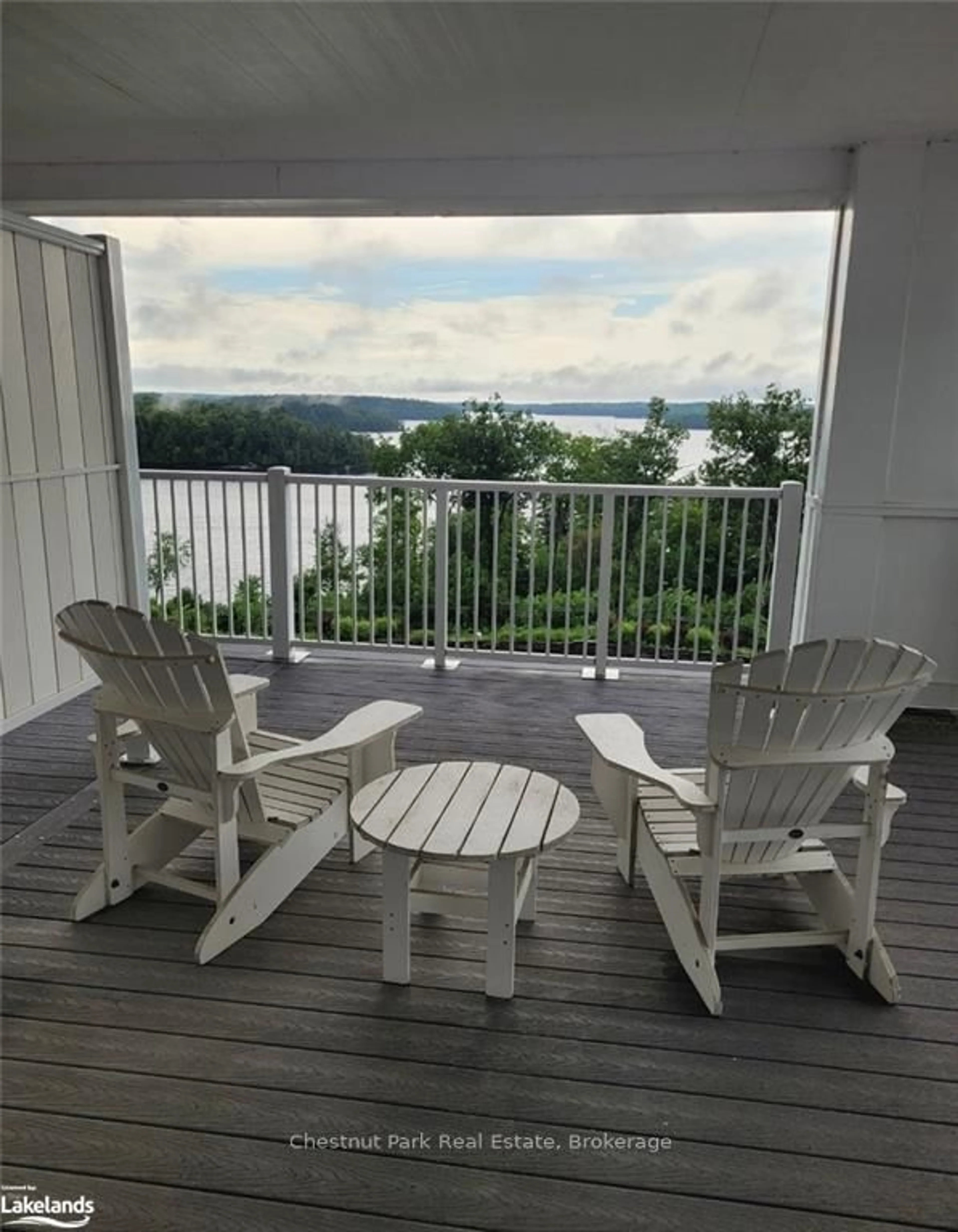Balcony in the apartment, water/lake/river/ocean view for 1050 PAIGNTON HOUSE Rd #1337, Muskoka Lakes Ontario P0B 1G0