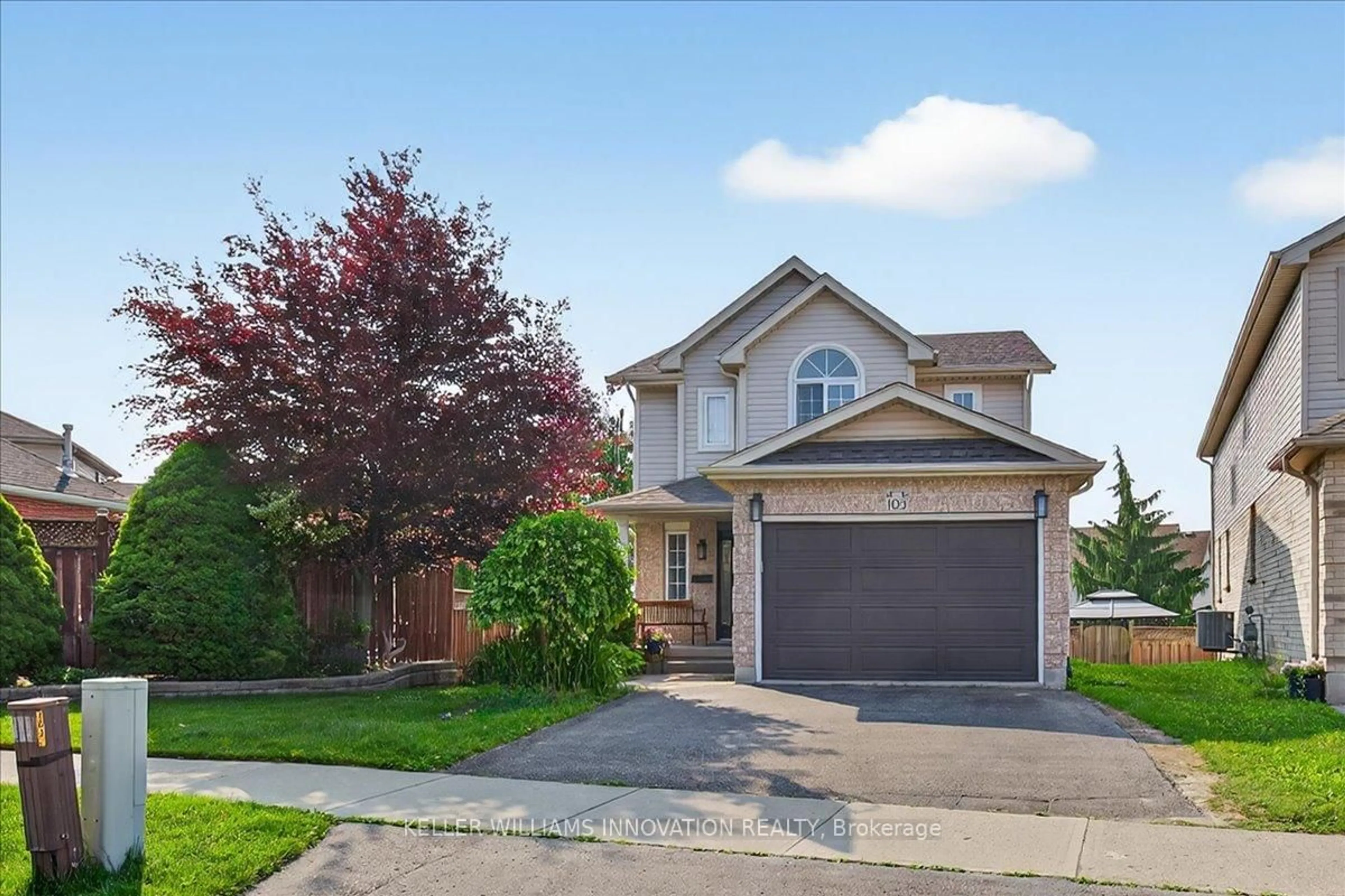 Home with vinyl exterior material, street for 103 Templewood Dr, Kitchener Ontario N2R 1K9