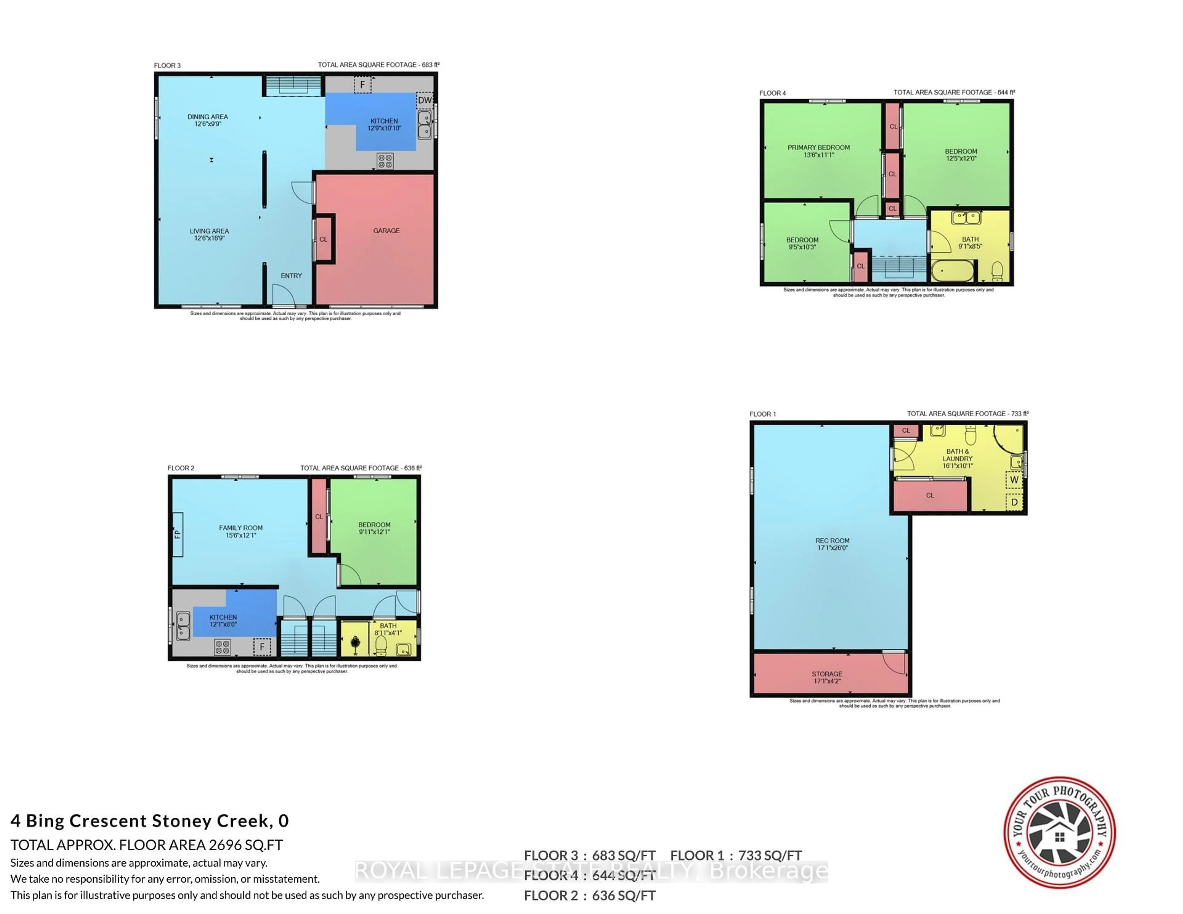 Floor plan for 4 Bing Cres, Hamilton Ontario L8E 3Z4