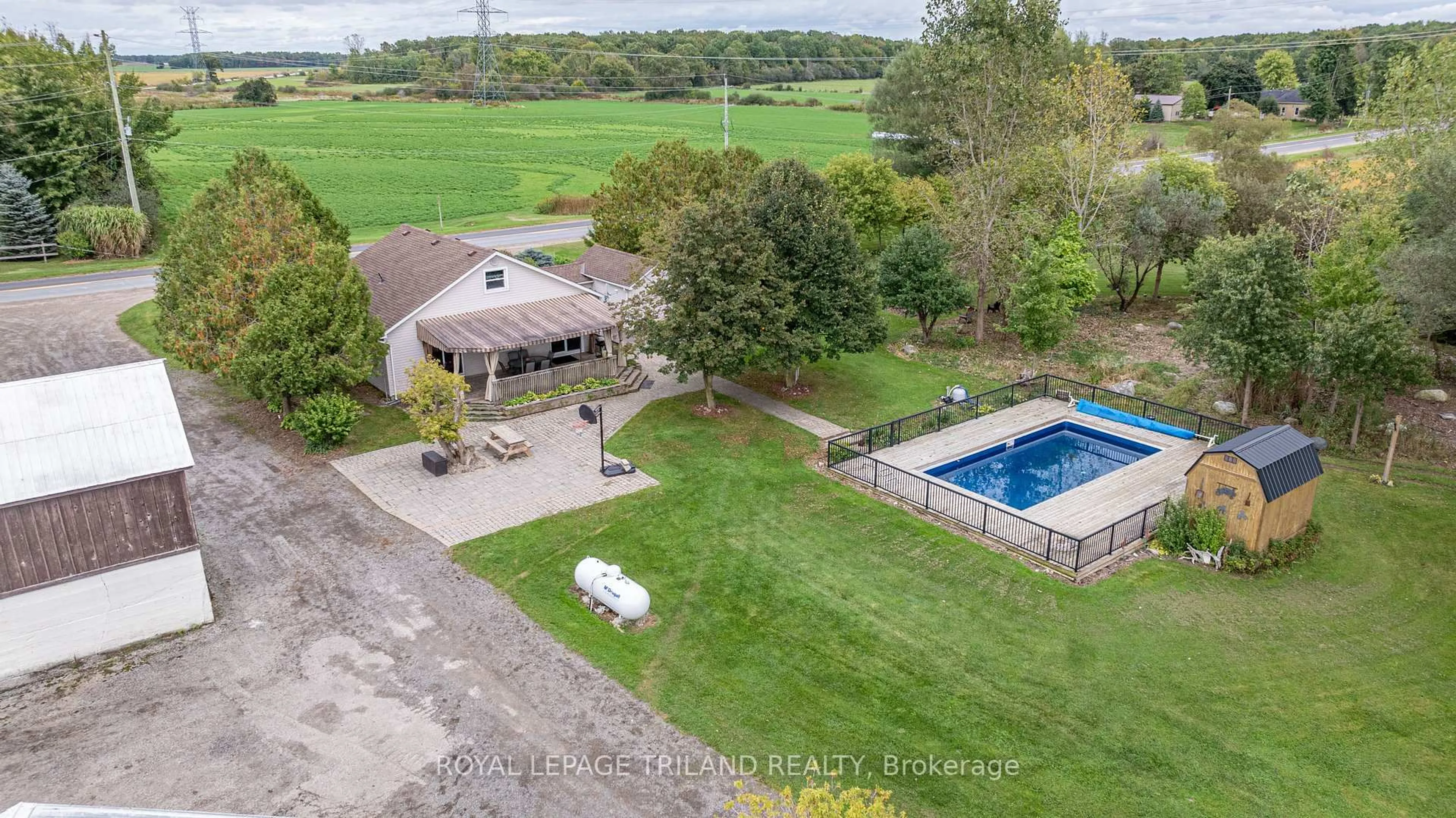 A pic from outside/outdoor area/front of a property/back of a property/a pic from drone, water/lake/river/ocean view for 12249 Mill Rd, Southwold Ontario N0L 2G0