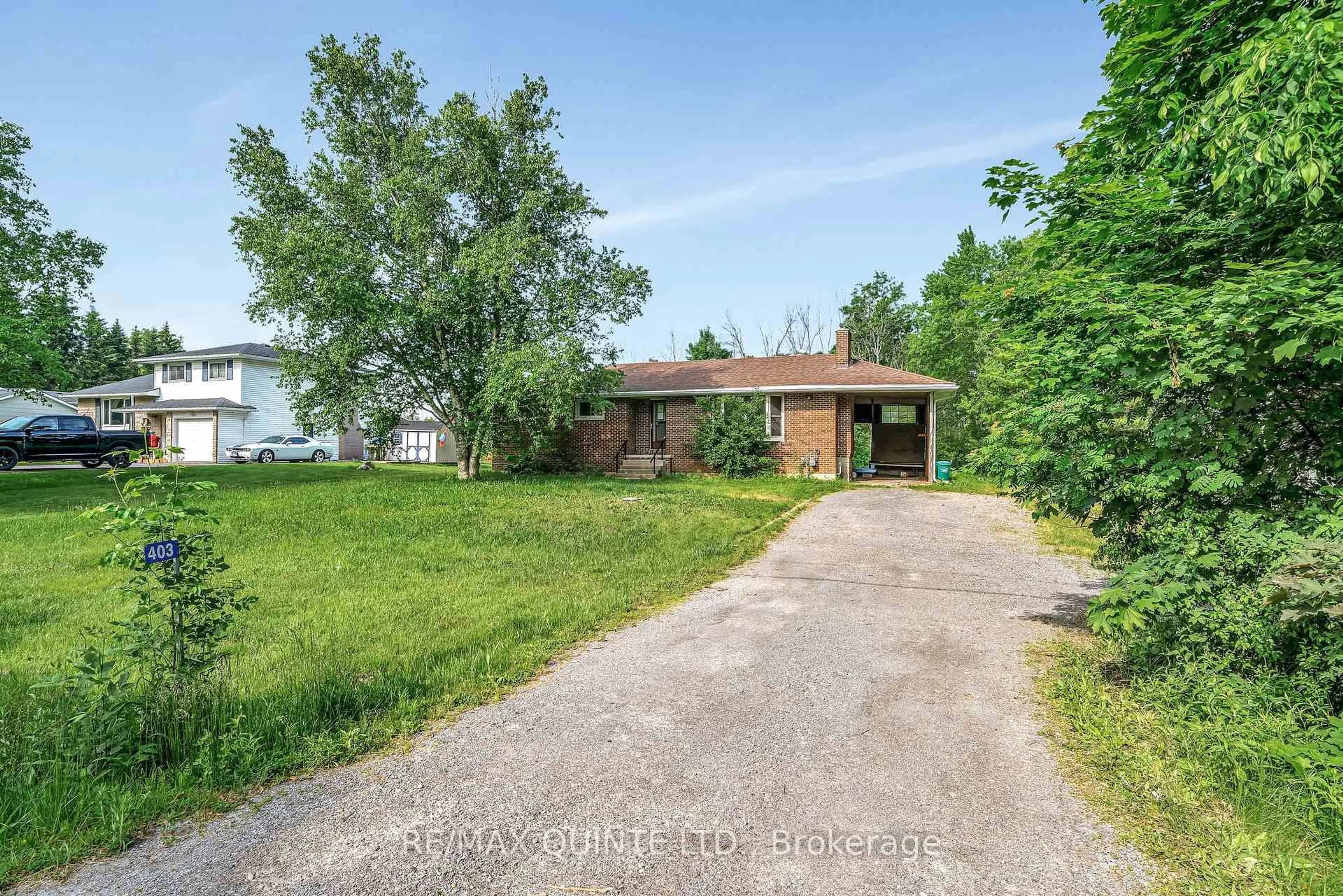 A pic from outside/outdoor area/front of a property/back of a property/a pic from drone, water/lake/river/ocean view for 403 Whites Rd, Quinte West Ontario K8V 5P5