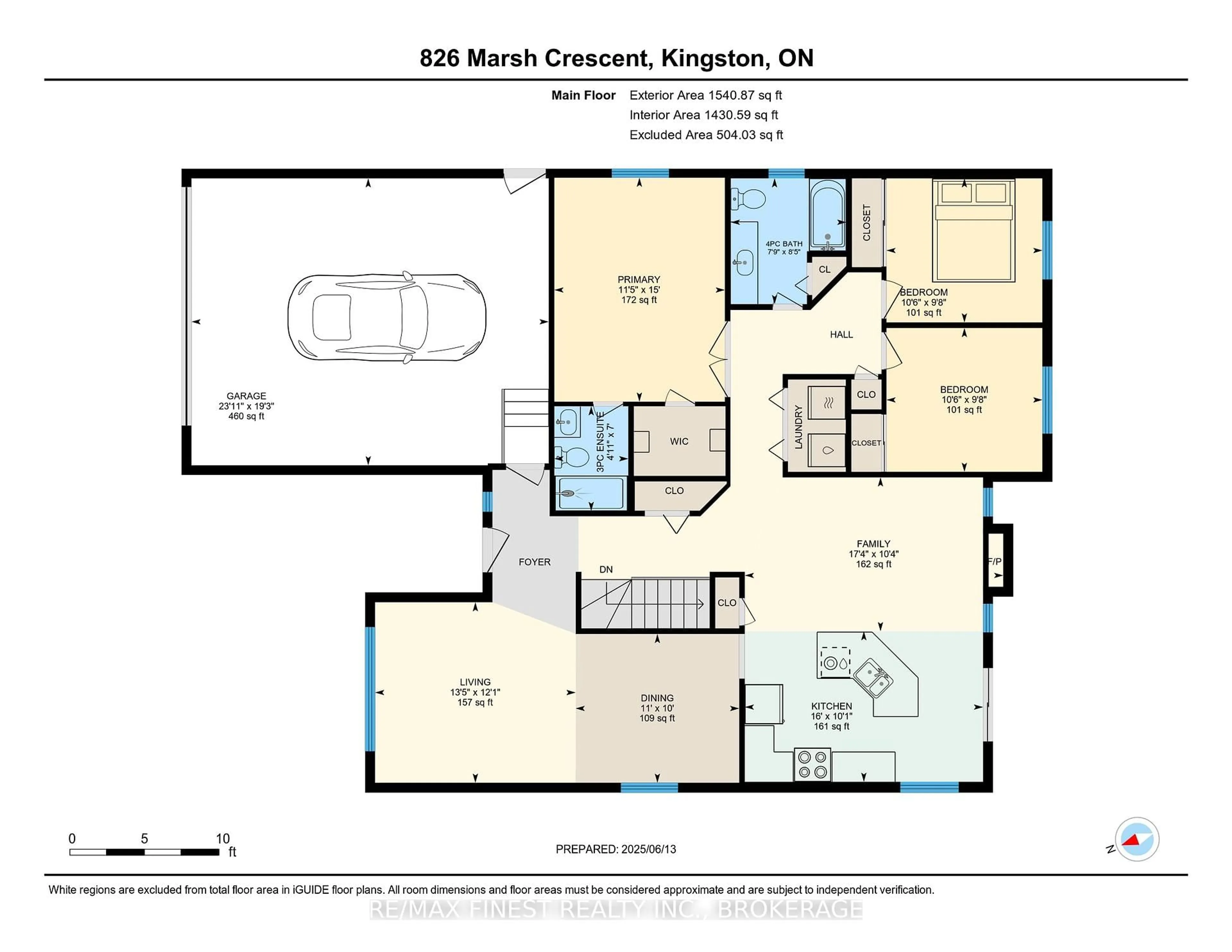 Floor plan for 826 Marsh Cres, Kingston Ontario K7P 2R2