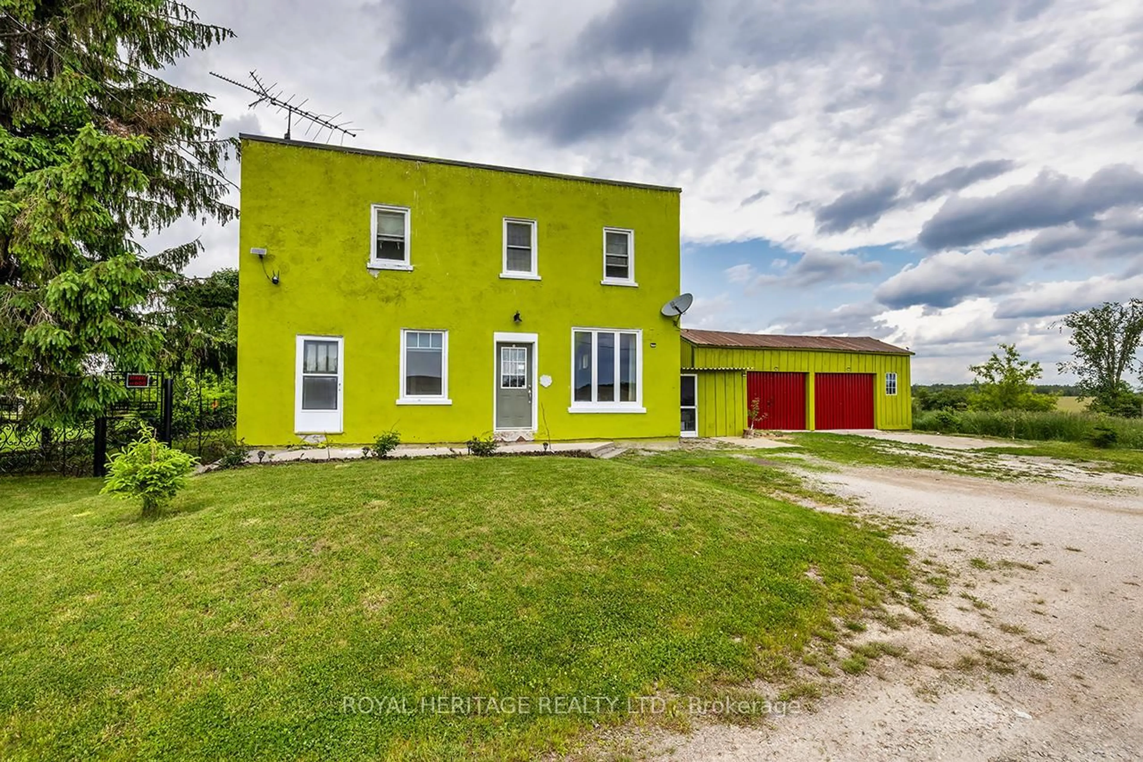 A pic from outside/outdoor area/front of a property/back of a property/a pic from drone, street for 833 Woodville Rd, Kawartha Lakes Ontario K0M 2T0