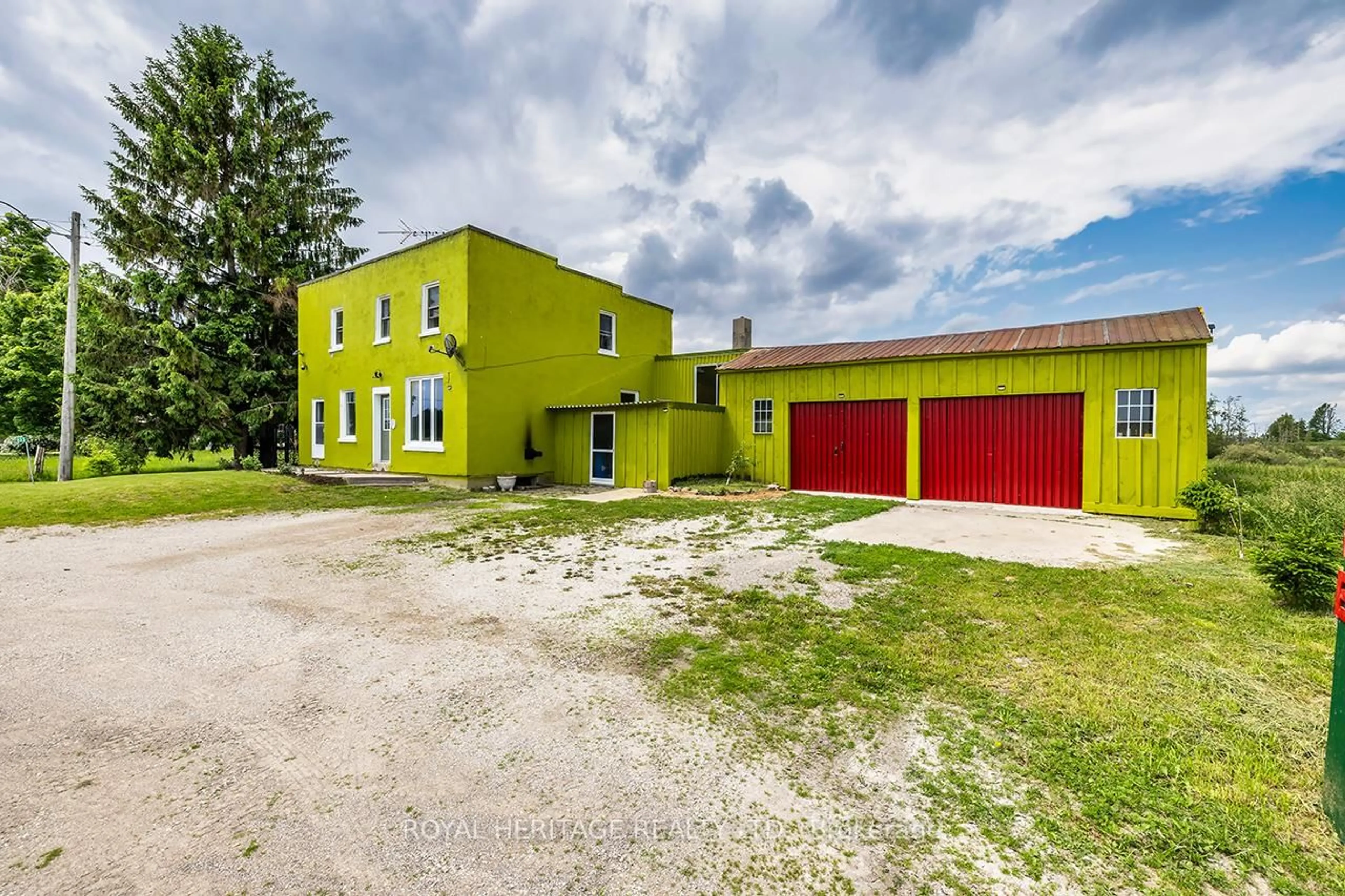 A pic from outside/outdoor area/front of a property/back of a property/a pic from drone, street for 833 Woodville Rd, Kawartha Lakes Ontario K0M 2T0