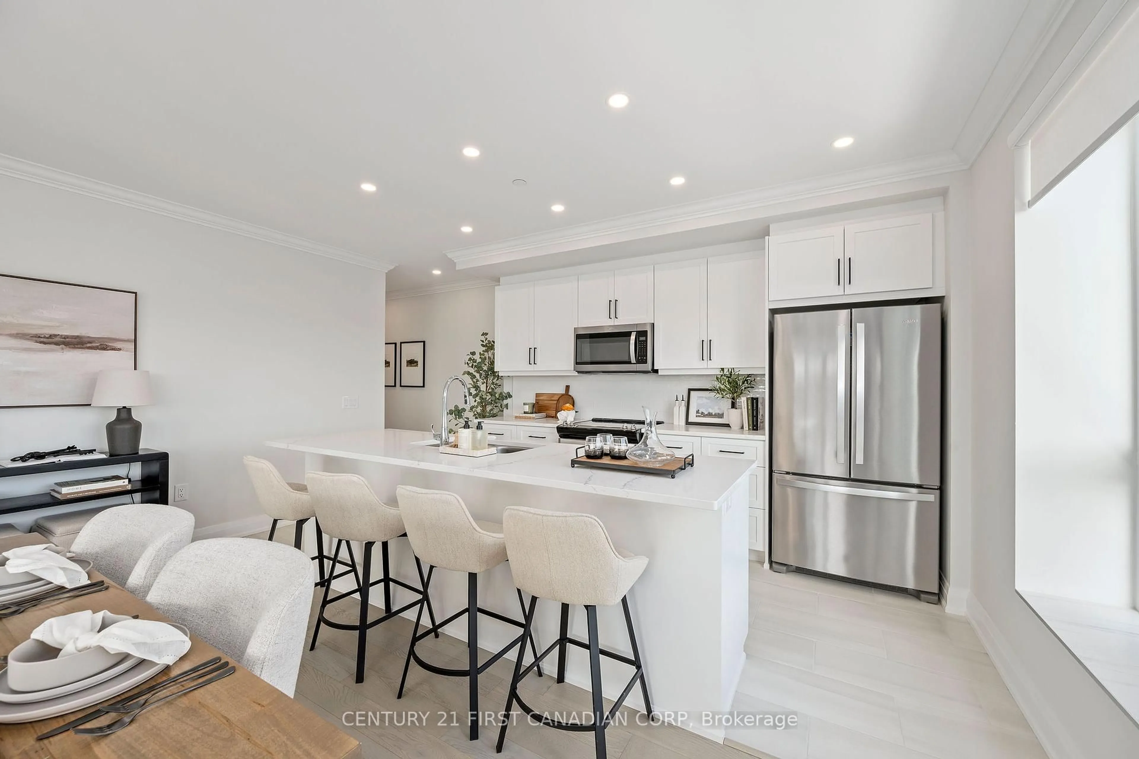 Open concept kitchen, ceramic/tile floor for 1560 Upper West Ave #405, London South Ontario N6K 0L1