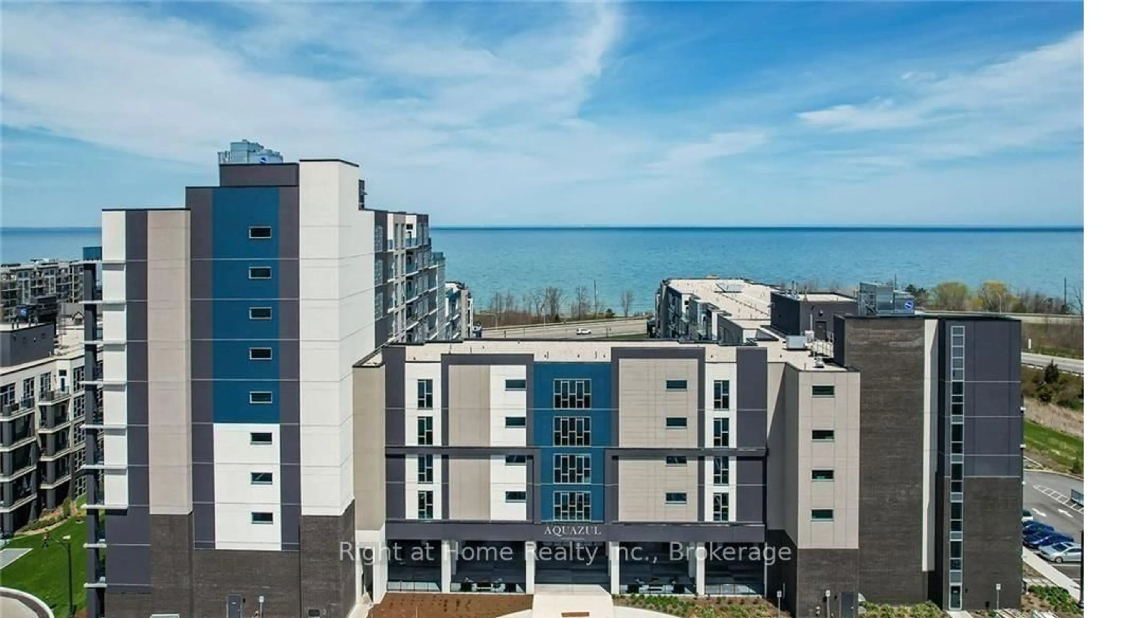 A pic from outside/outdoor area/front of a property/back of a property/a pic from drone, city buildings view from balcony for 16 Concord Pl #508, Grimsby Ontario L3M 4E8