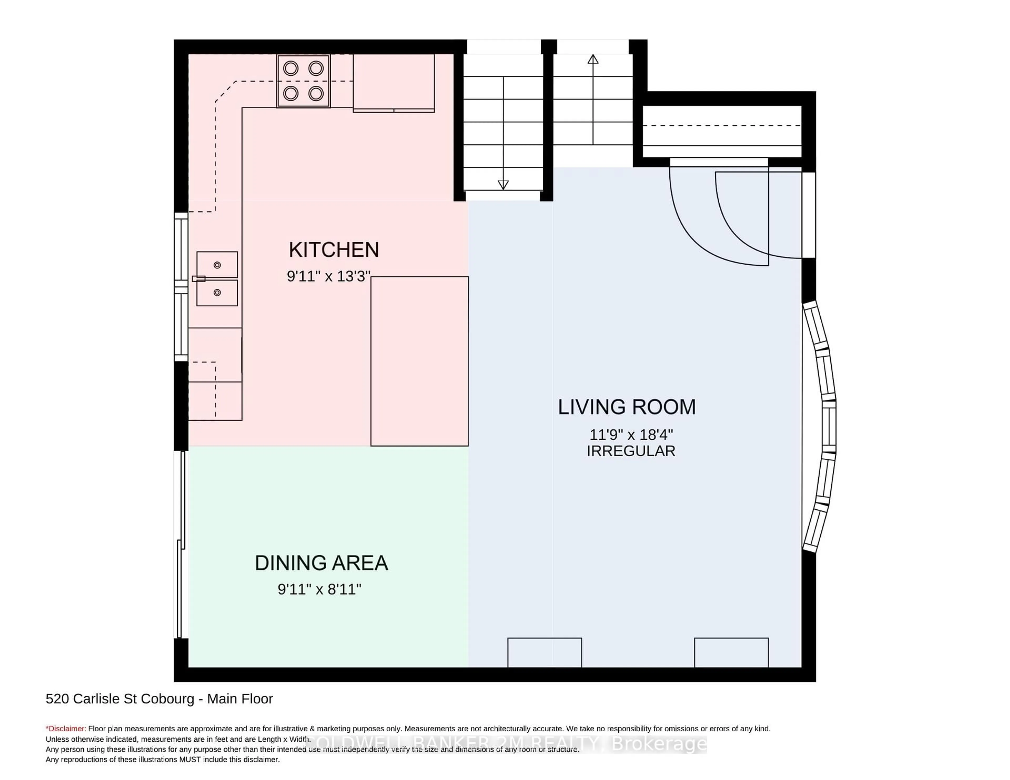Floor plan for 520 Carlisle St, Cobourg Ontario K9A 1X4