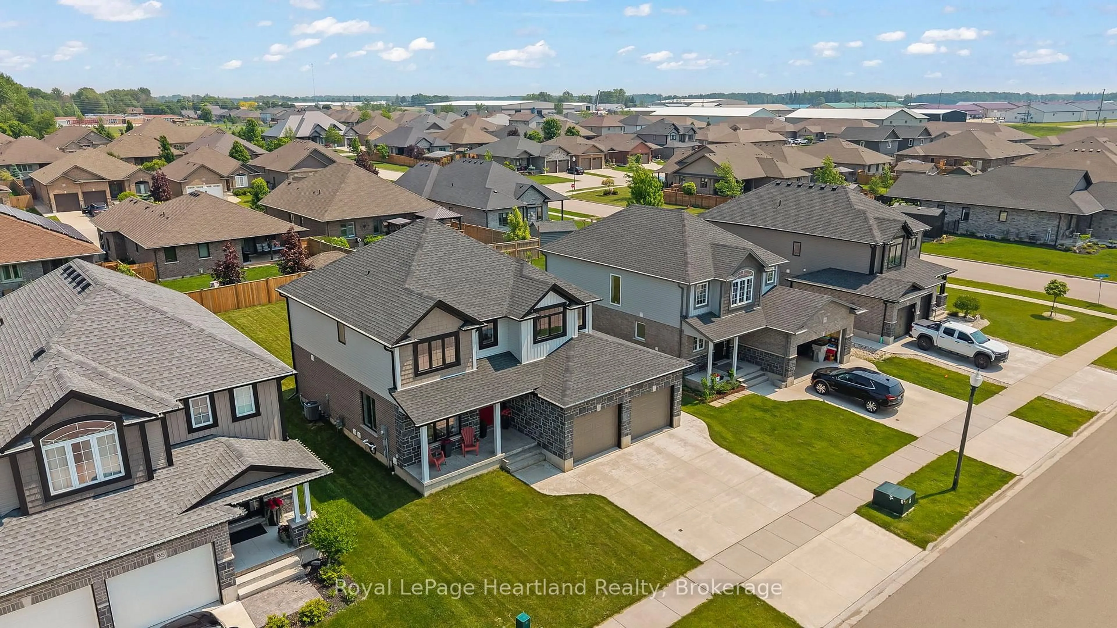 A pic from outside/outdoor area/front of a property/back of a property/a pic from drone, street for 97 Forbes Cres, North Perth Ontario N4W 0B4