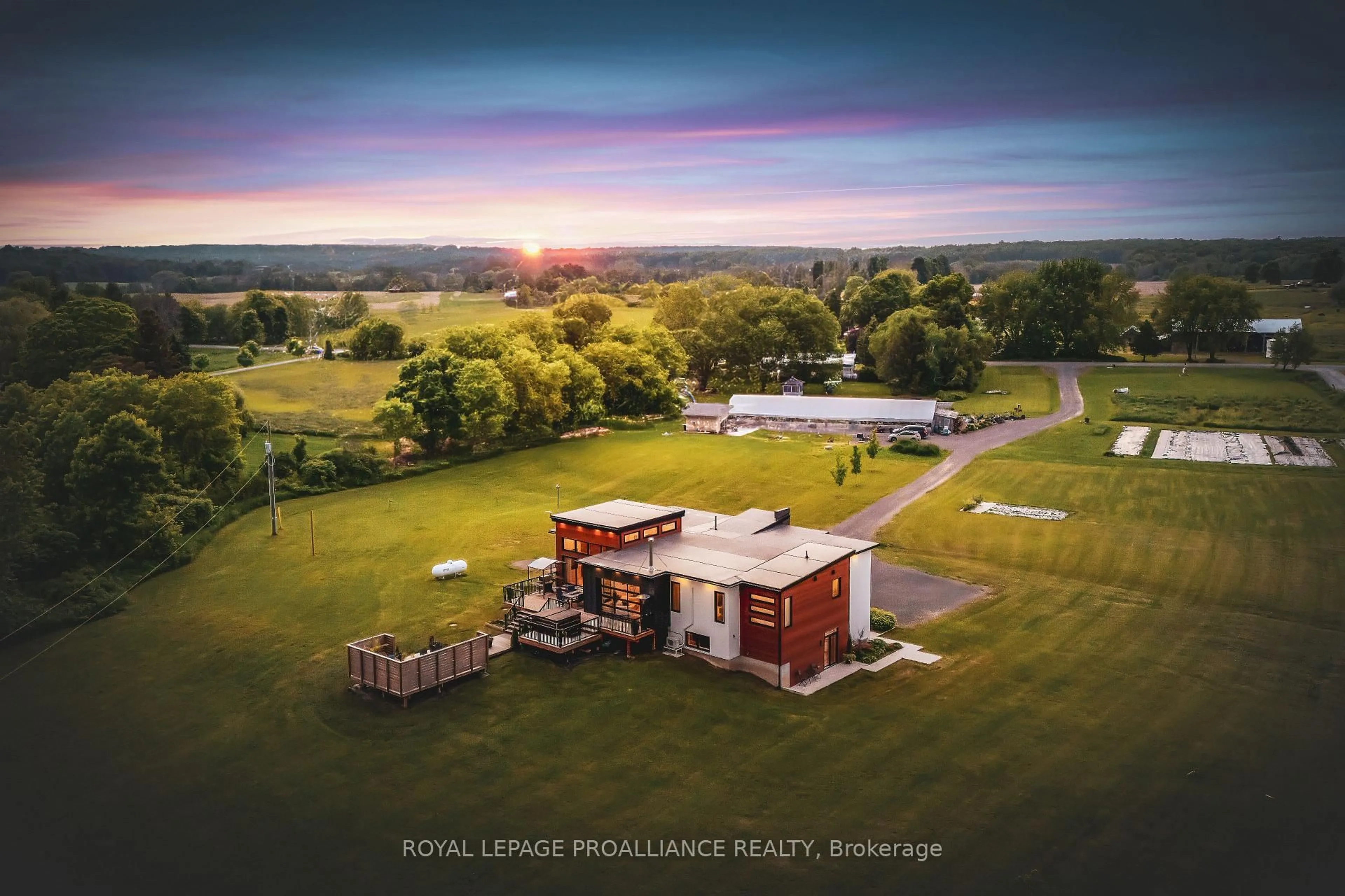 A pic from outside/outdoor area/front of a property/back of a property/a pic from drone, building for 2670 County Road 8 Rd, Prince Edward County Ontario K0K 2T0