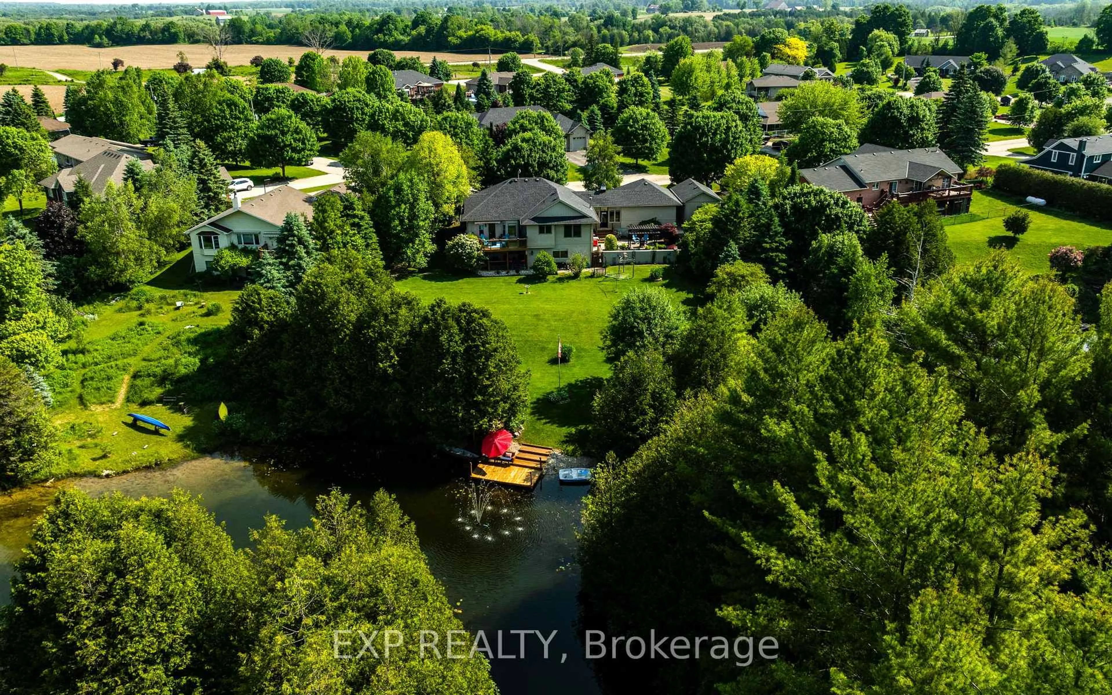 A pic from outside/outdoor area/front of a property/back of a property/a pic from drone, water/lake/river/ocean view for 10 James St, Minto Ontario N0G 2L0