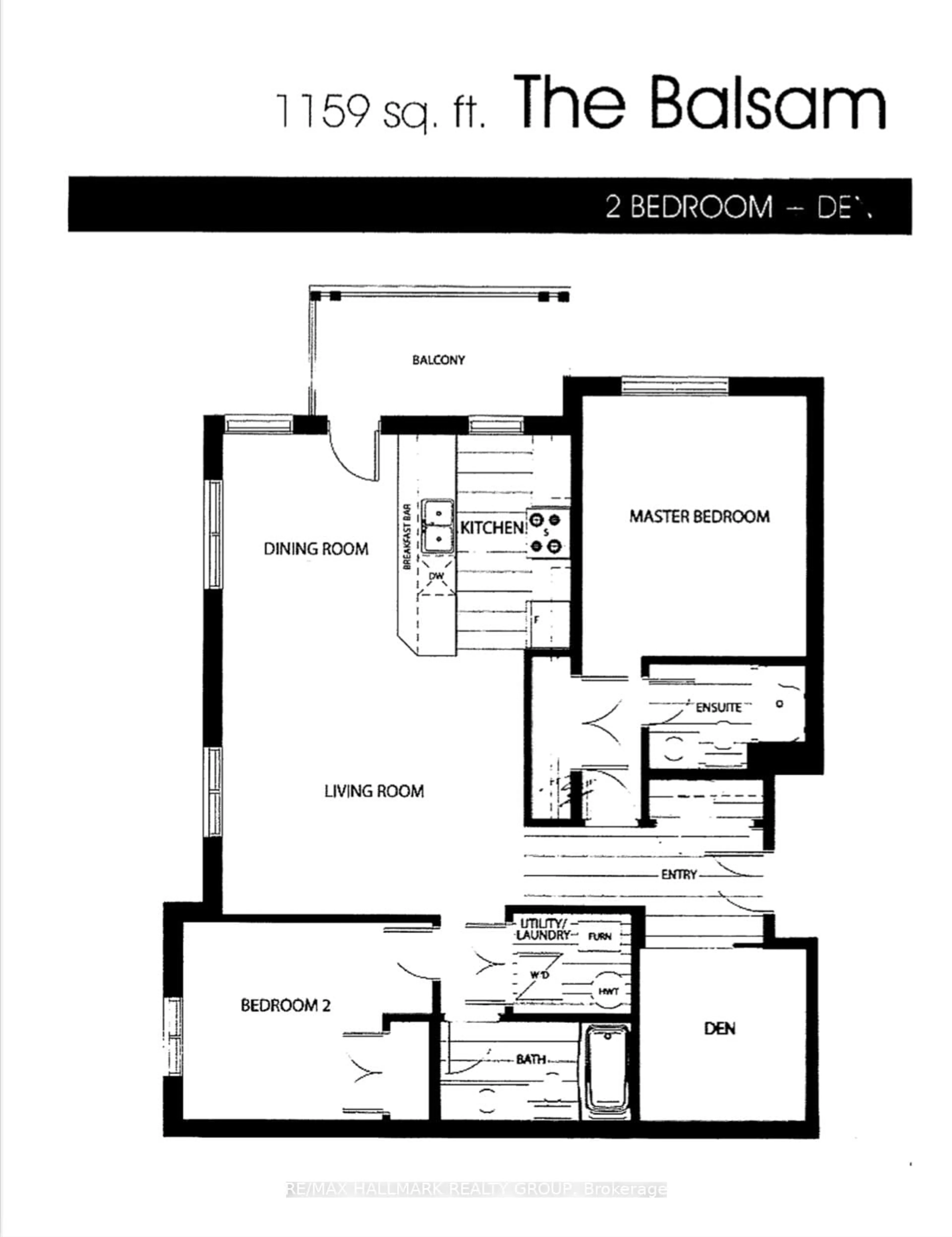 Floor plan for 170 Guelph #202, Ottawa Ontario K2T 0J5