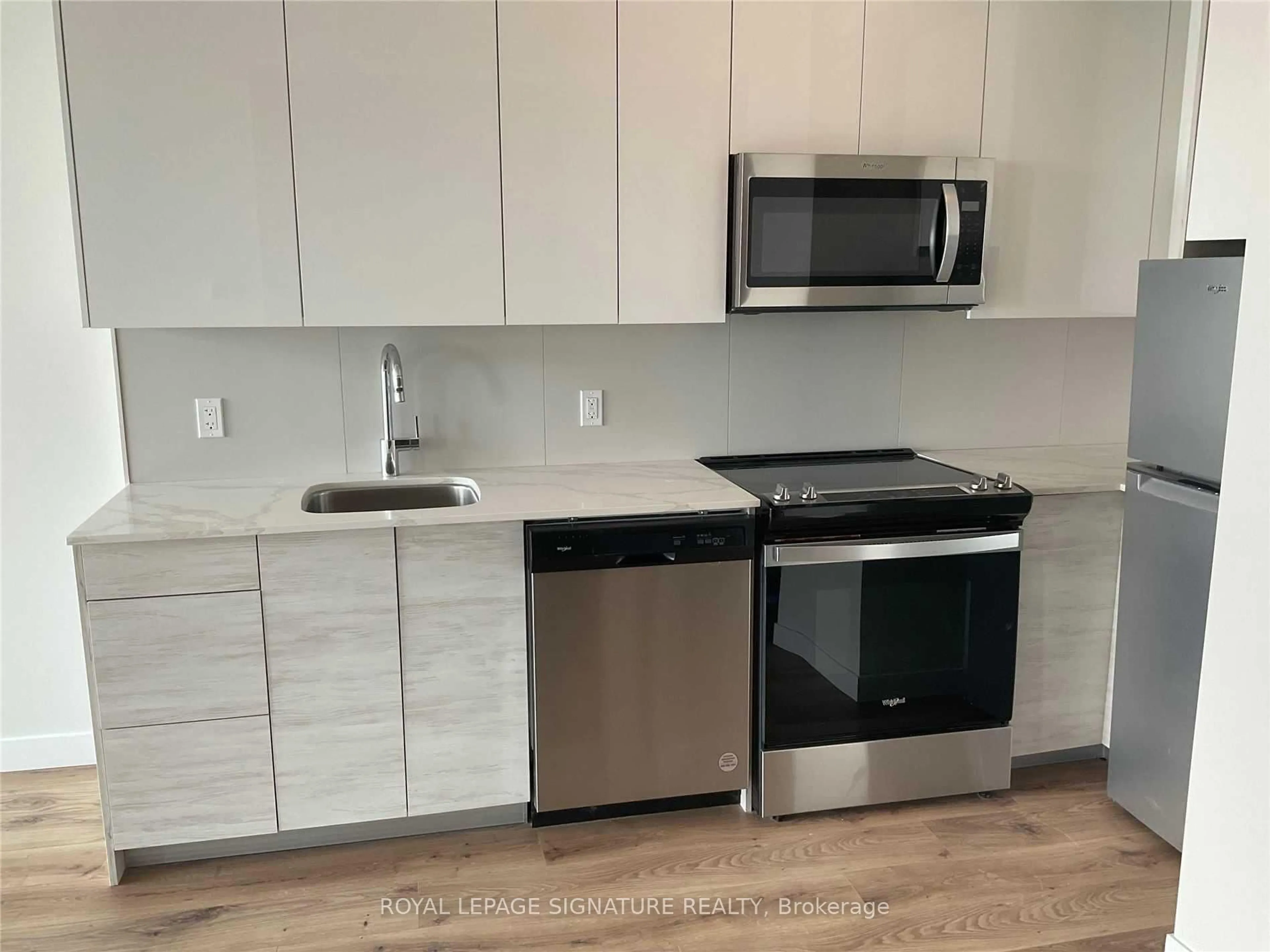 Standard kitchen, wood/laminate floor for 60 Frederick St #2811, Kitchener Ontario N2H 0C7