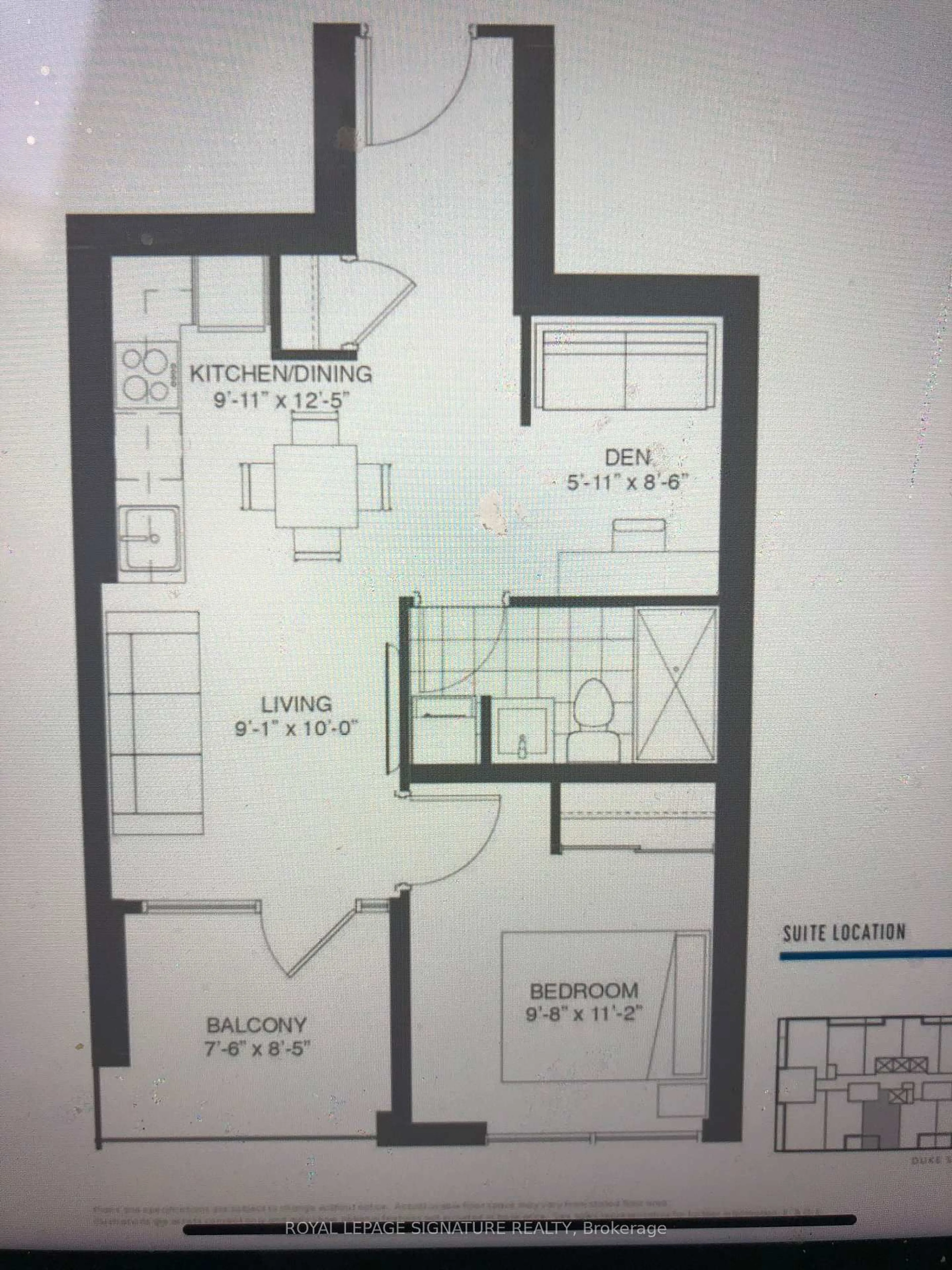 Floor plan for 60 Frederick St #2811, Kitchener Ontario N2H 0C7