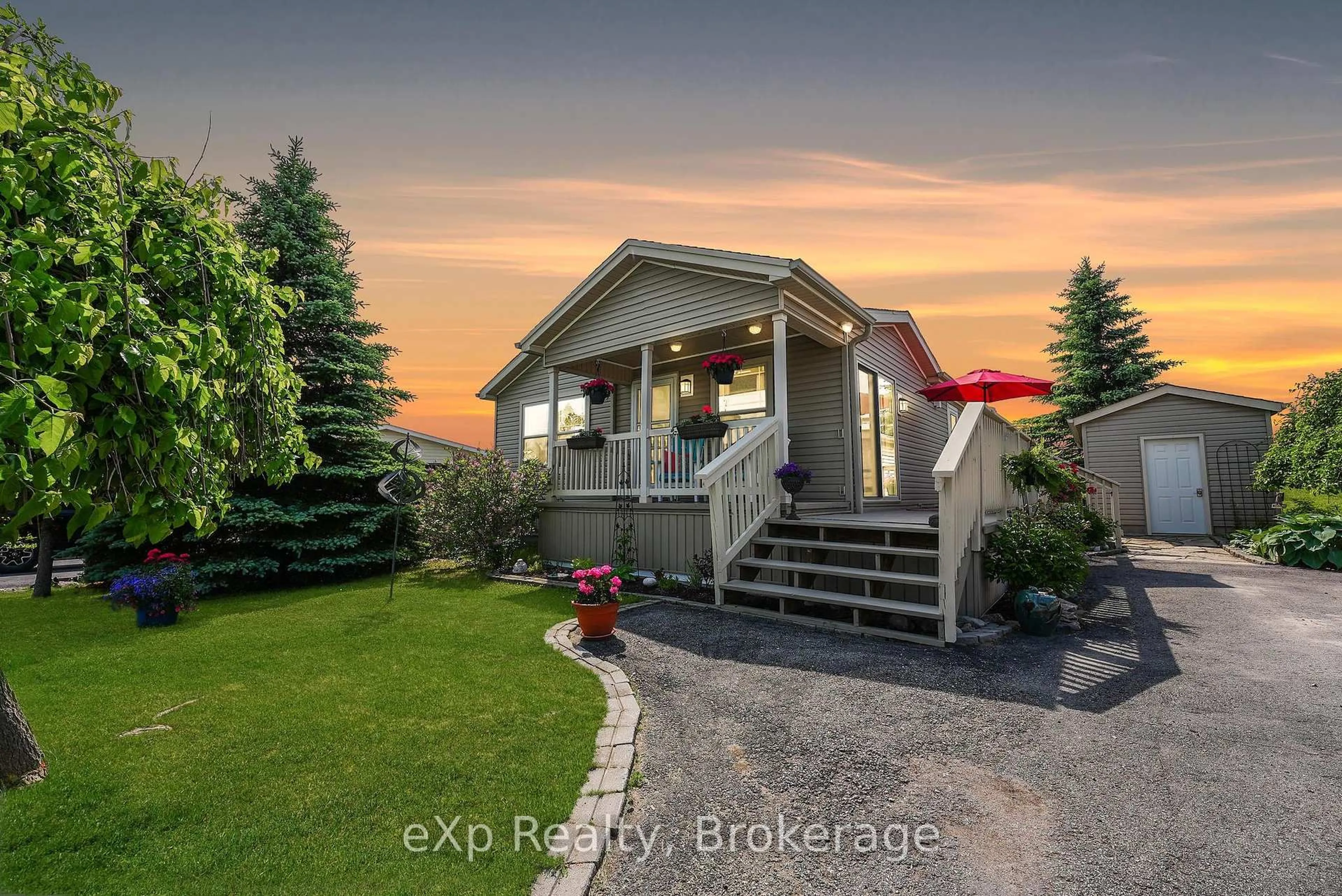 A pic from outside/outdoor area/front of a property/back of a property/a pic from drone, unknown for 53 Creekside Circ, Kawartha Lakes Ontario K0M 1L0
