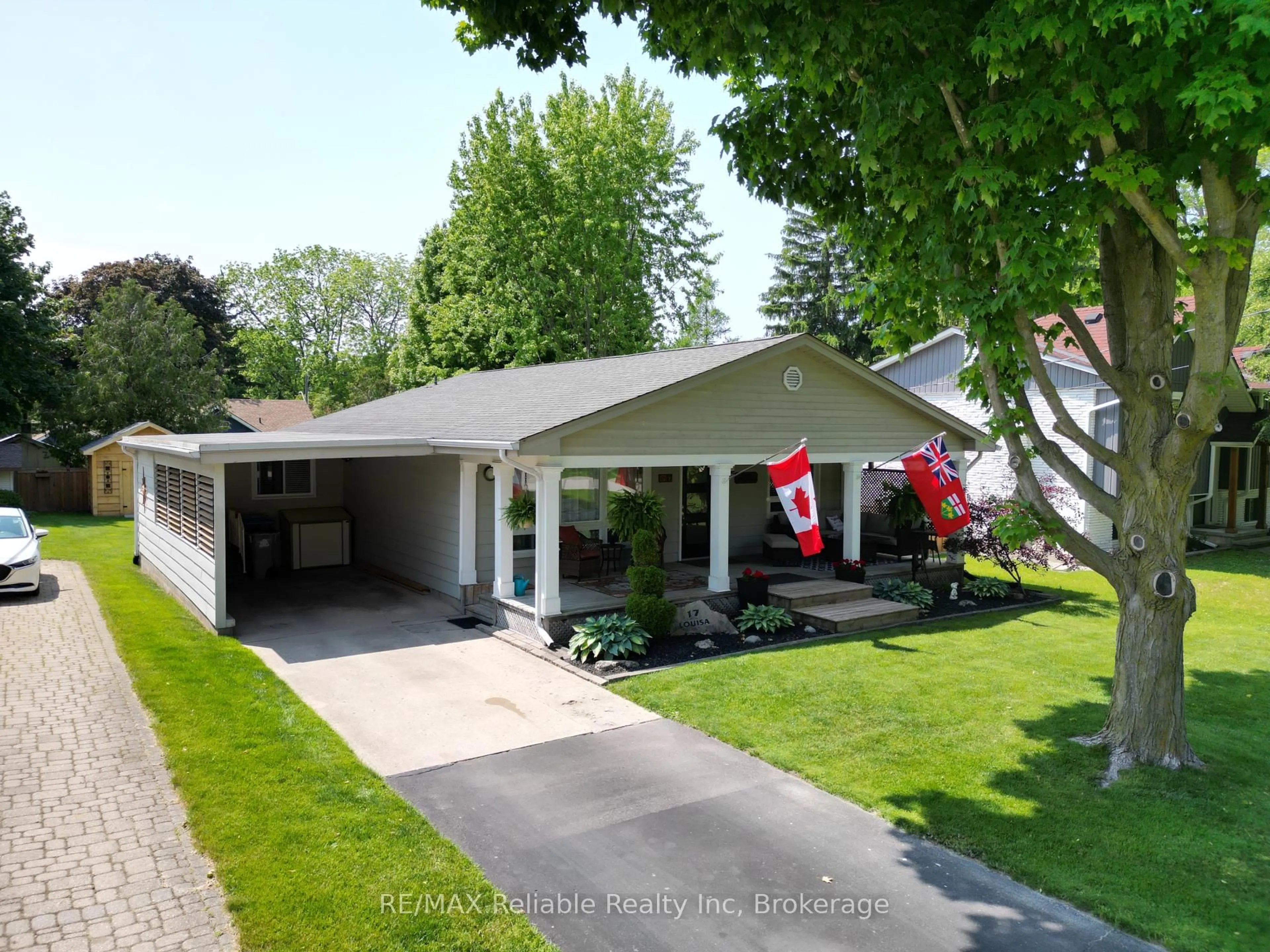 Home with vinyl exterior material, street for 17 Louisa St, Bluewater Ontario N0M 1G0