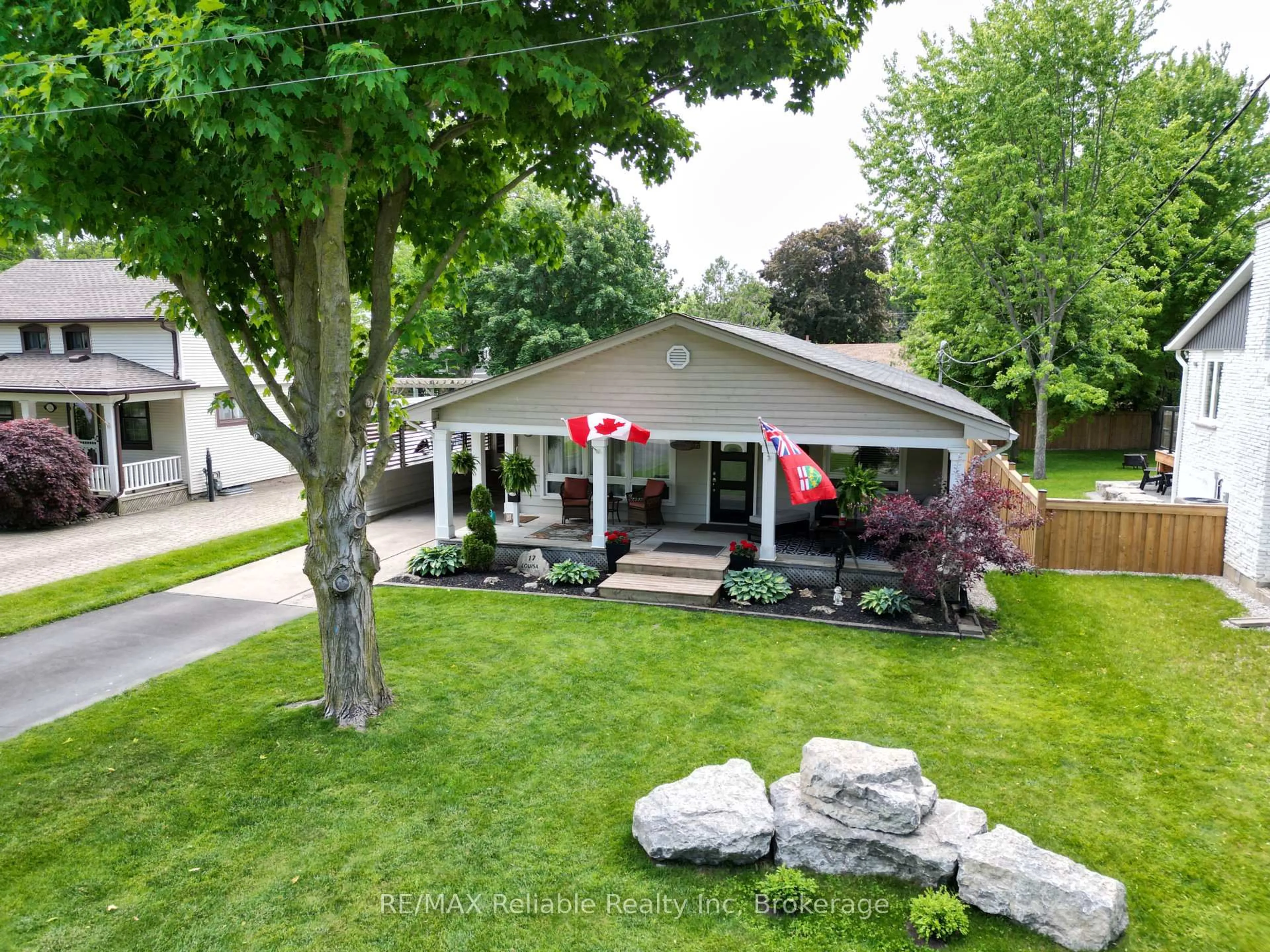 Home with vinyl exterior material, street for 17 Louisa St, Bluewater Ontario N0M 1G0