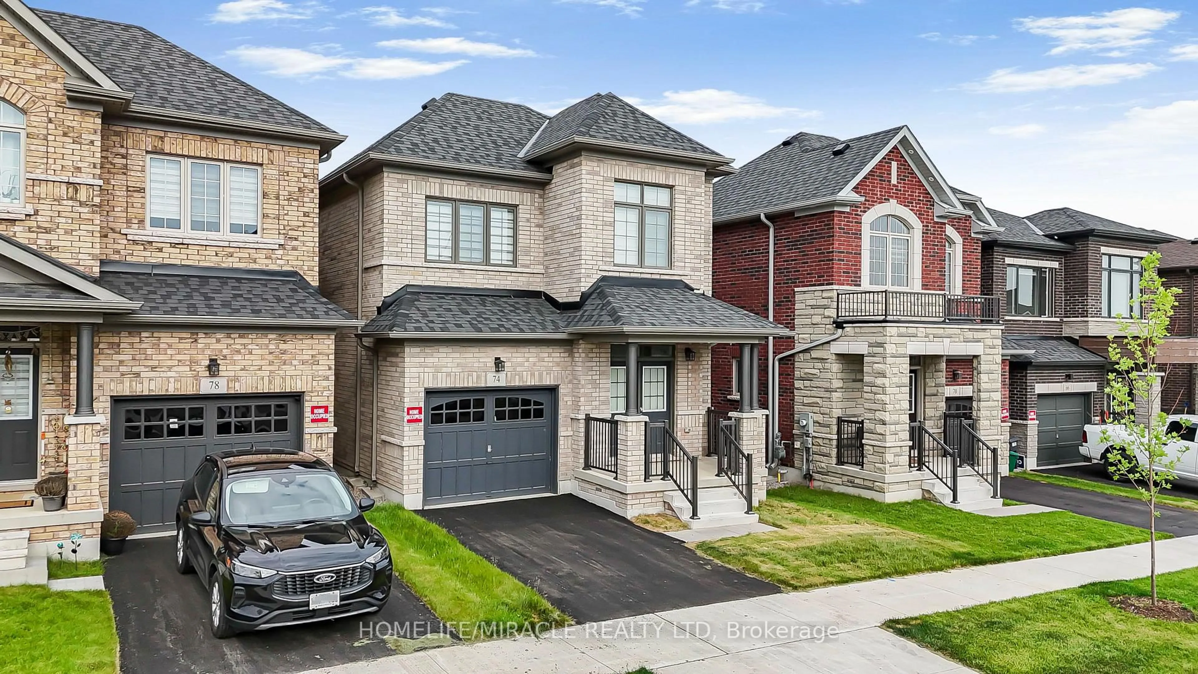 Home with brick exterior material, street for 74 Attwater Dr, Cambridge Ontario N1R 5S2
