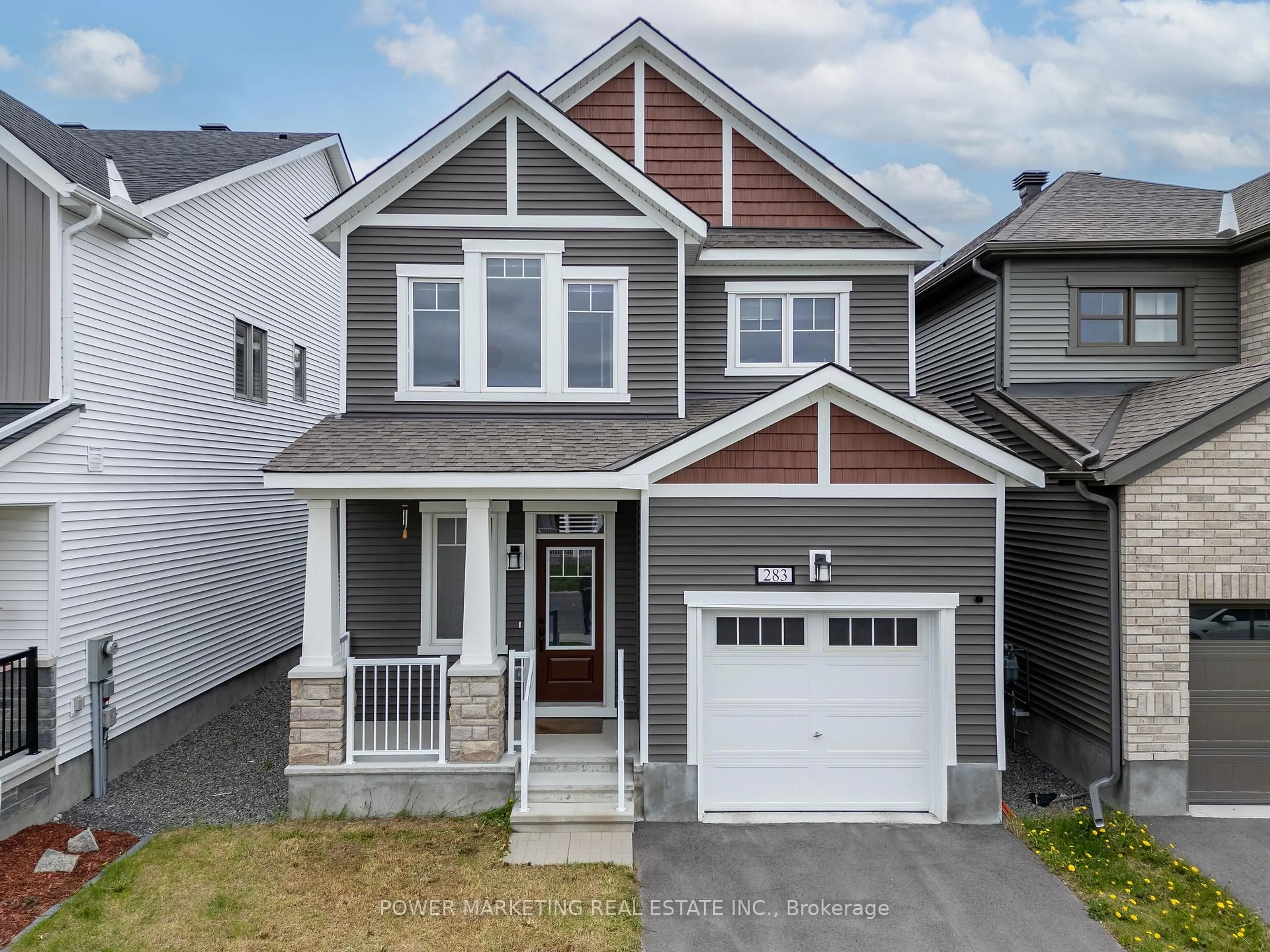 Home with vinyl exterior material, street for 283 Alex Polowin Ave, Ottawa Ontario K2J 7A2