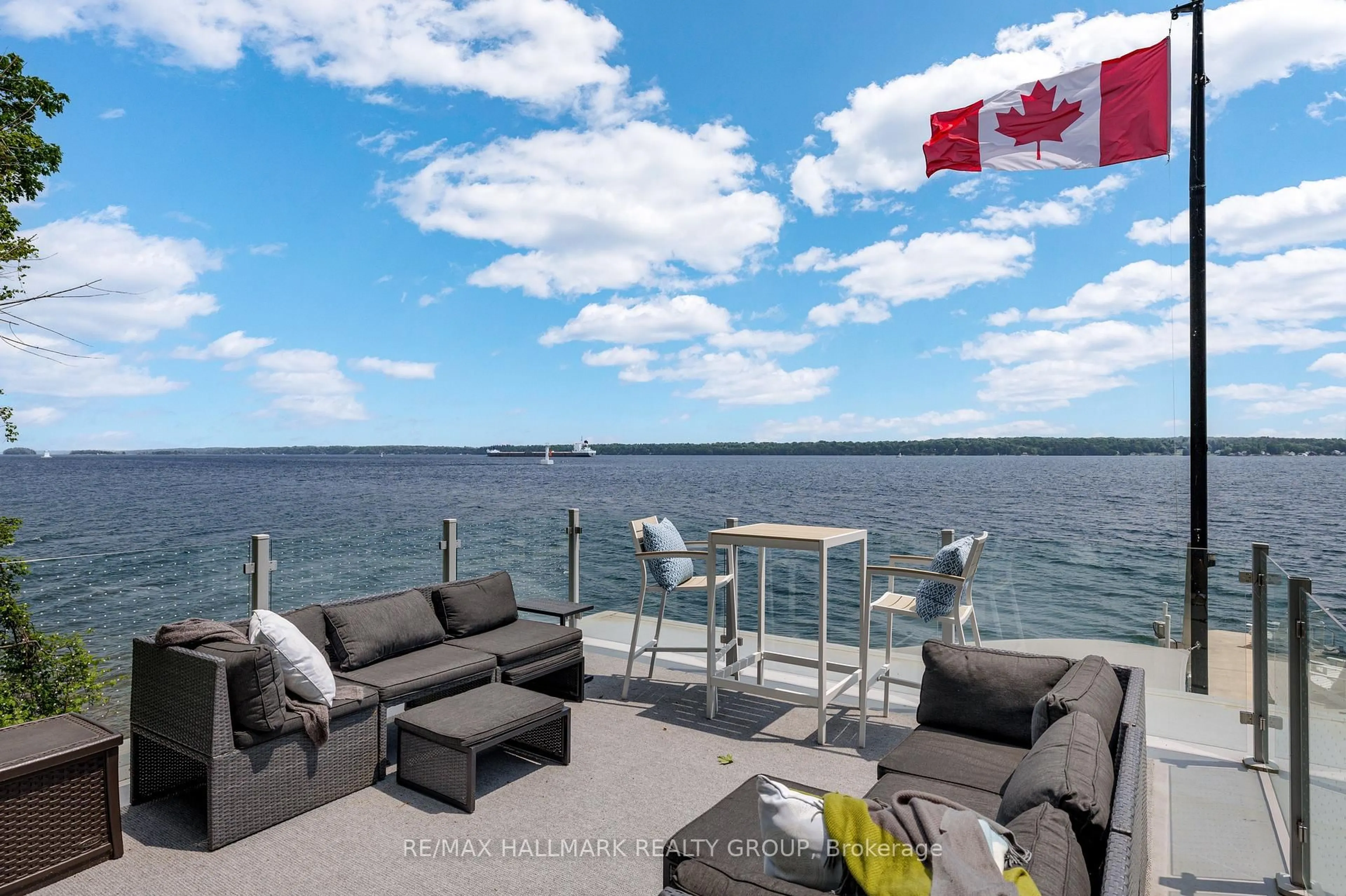 Patio, water/lake/river/ocean view for 197 Brockmere Cliff Rd, Elizabethtown-Kitley Ontario K6V 5T3