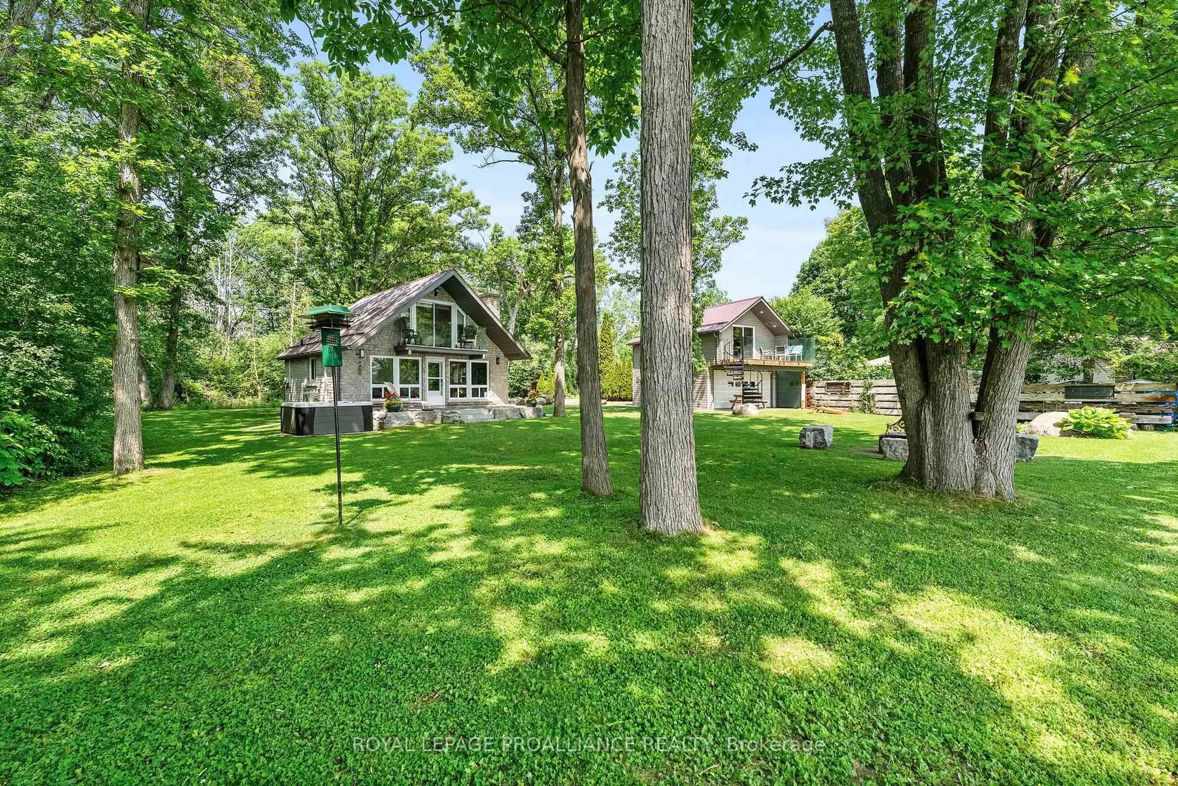 A pic from outside/outdoor area/front of a property/back of a property/a pic from drone, water/lake/river/ocean view for 52C Lodge Rd, Trent Hills Ontario K0L 1L0