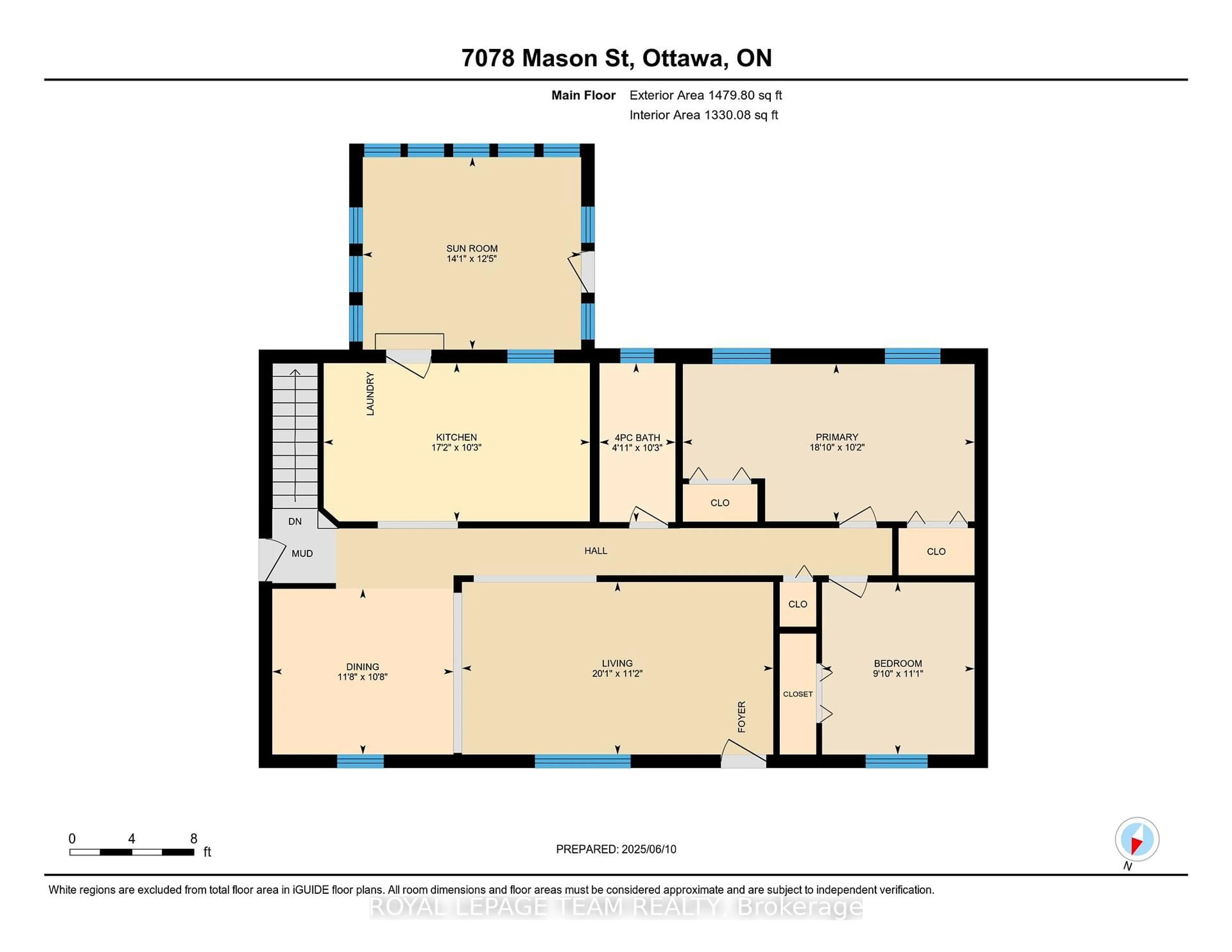 Floor plan for 7078 Mason St, Ottawa Ontario K4P 1C2