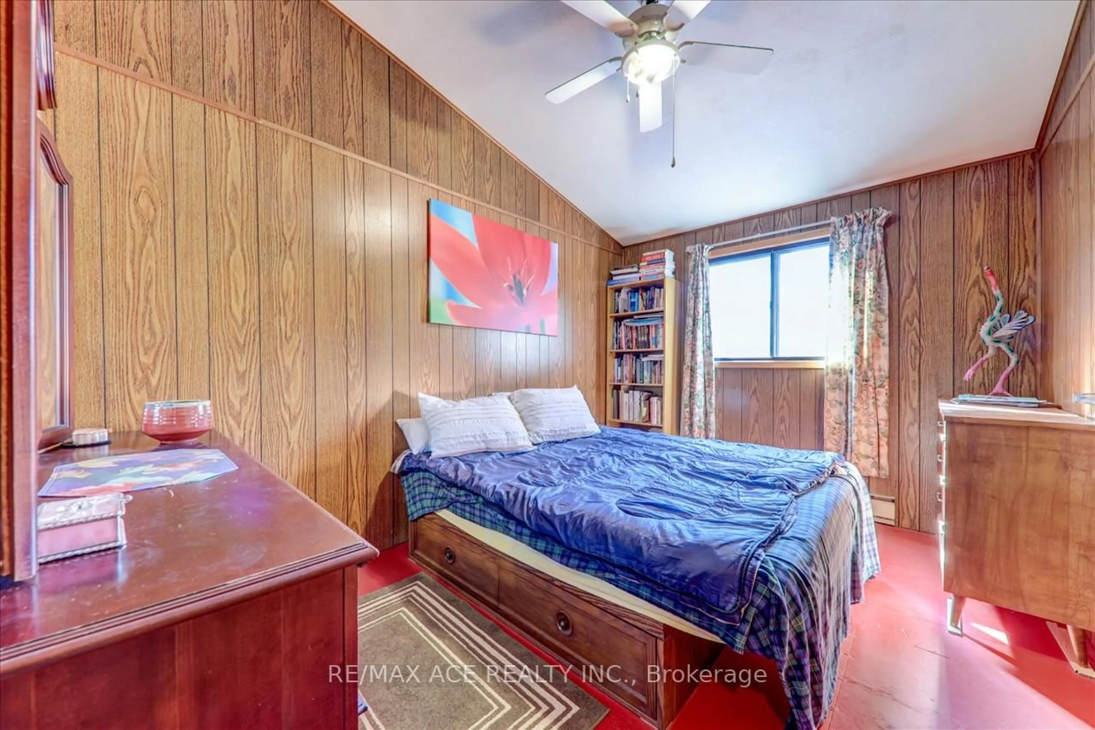 Bedroom with bed, wood/laminate floor for 111 & 119 Gazelle Tr, North Kawartha Ontario K0L 1A0