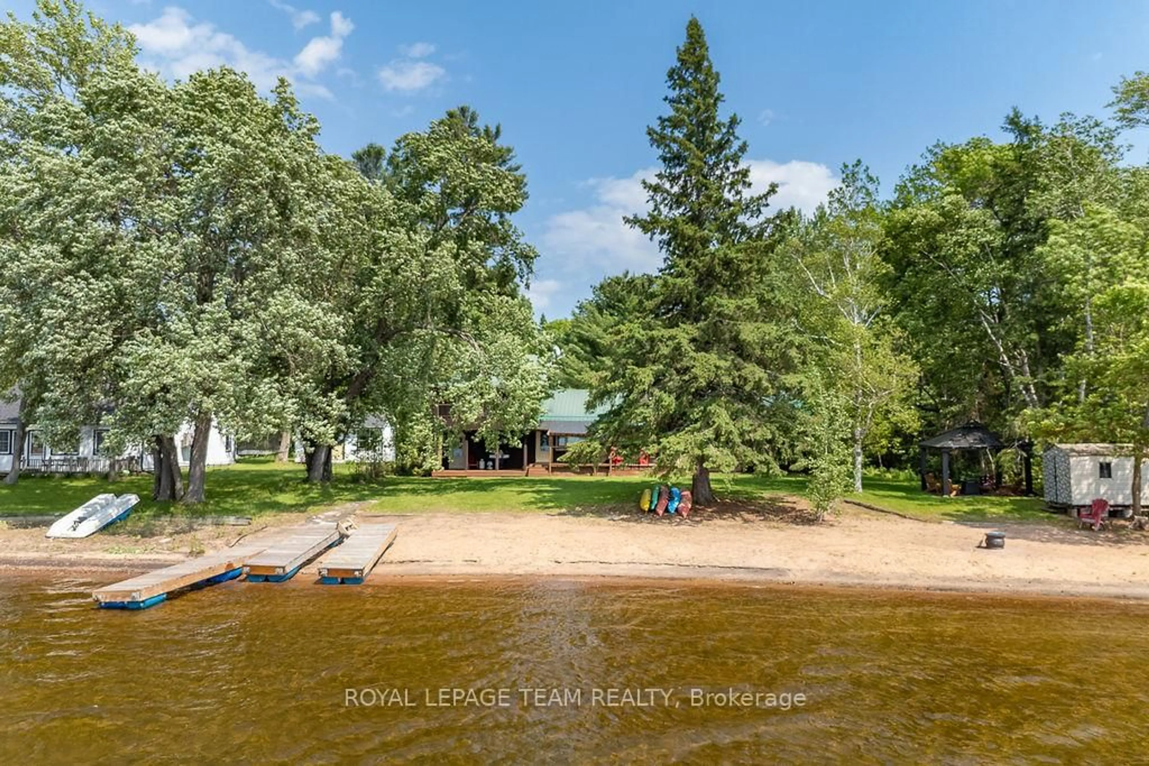 A pic from outside/outdoor area/front of a property/back of a property/a pic from drone, water/lake/river/ocean view for 42165 Combermere Rd, Barry's Bay Ontario K0J 1B0
