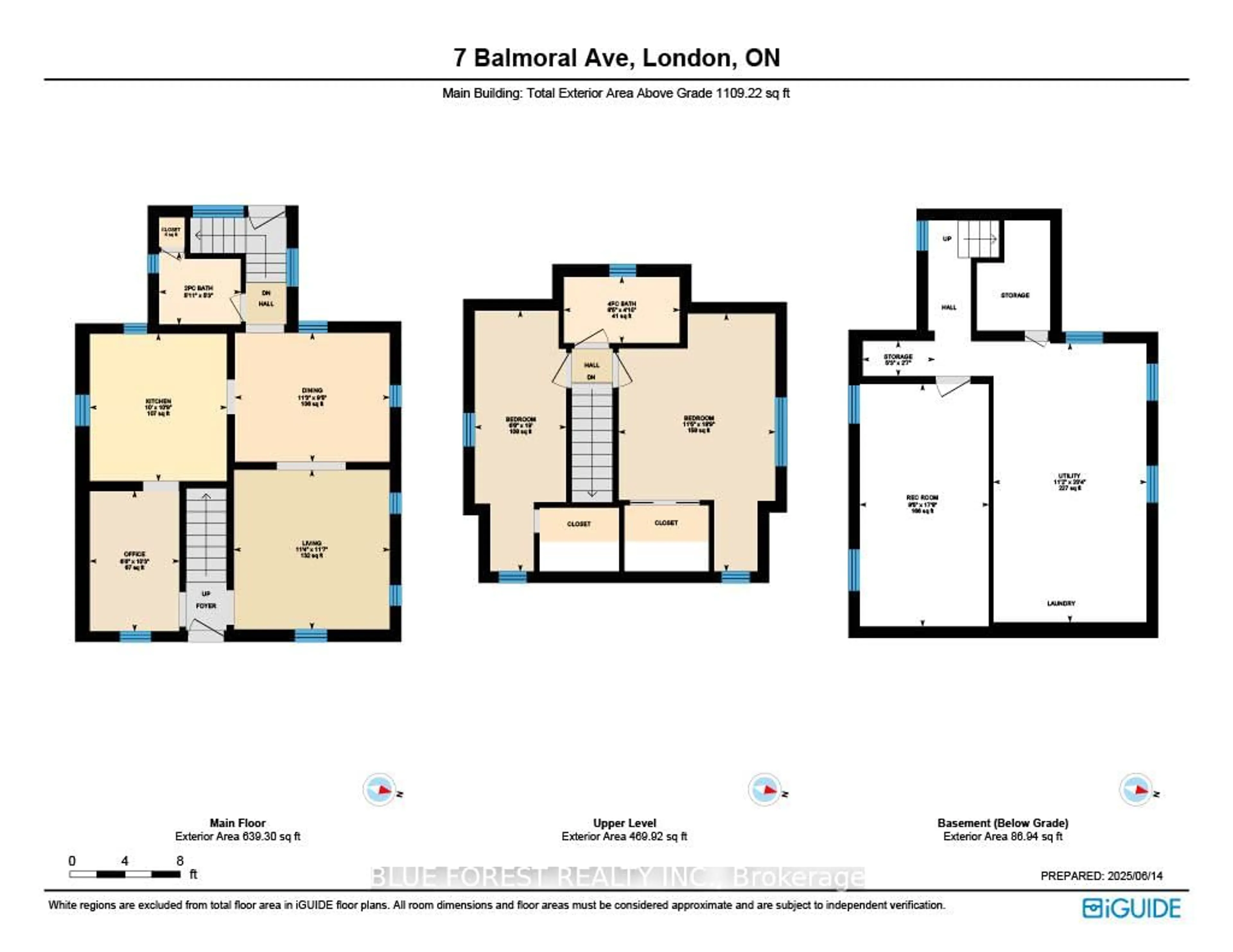 Floor plan for 7 Balmoral Ave, London East Ontario N5Y 2K9