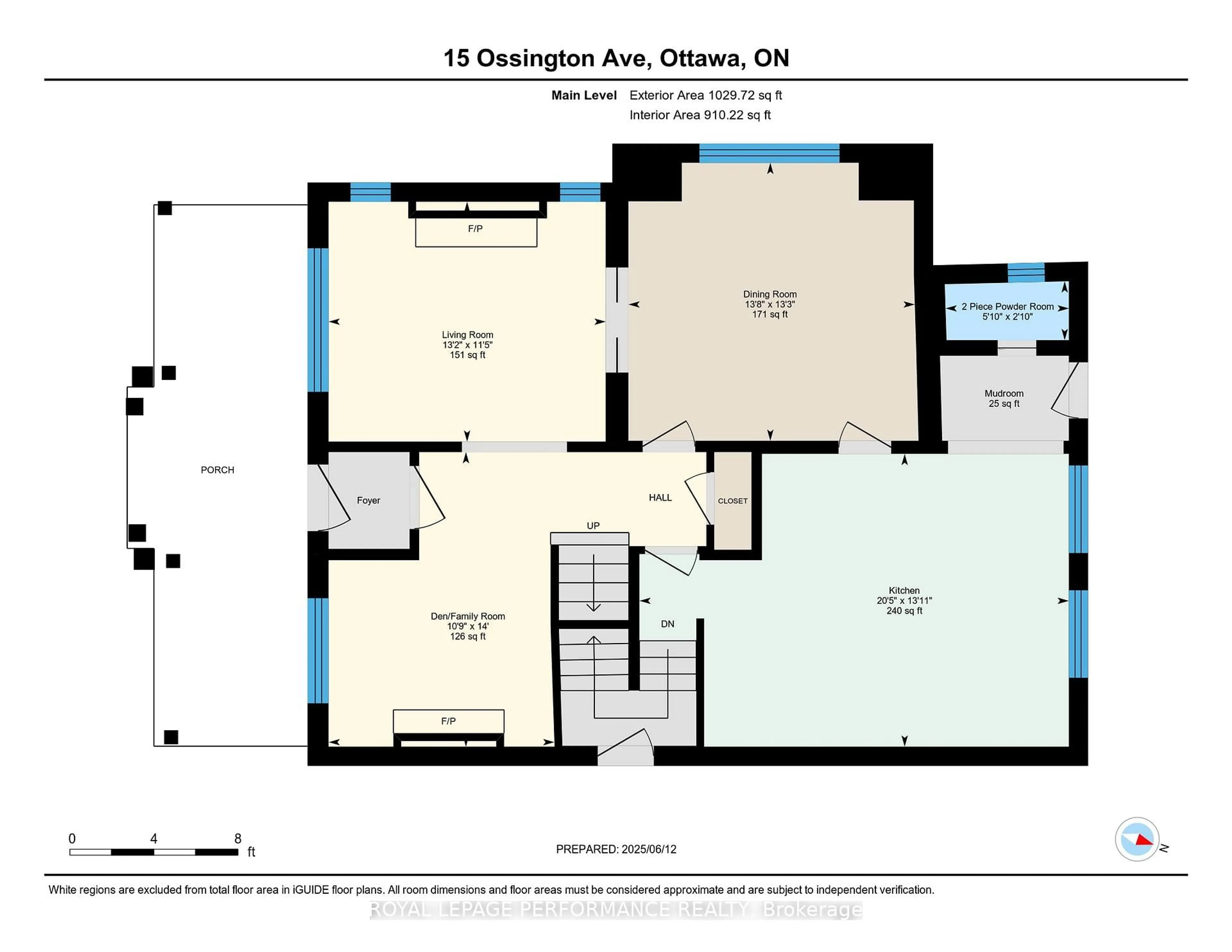 Floor plan for 15 Ossington Ave, Ottawa Ontario K1S 3B3
