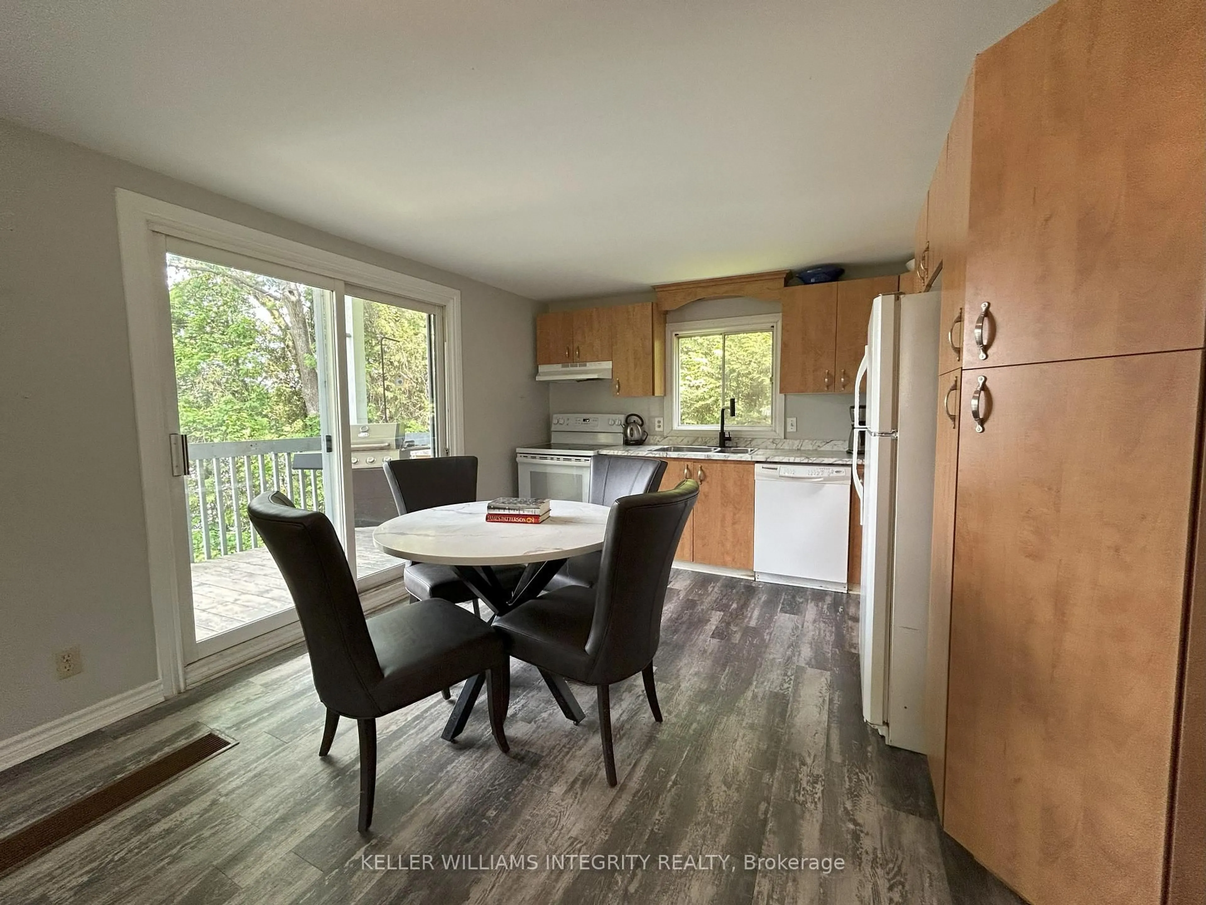 Open concept kitchen, wood/laminate floor for 61 Leclair Rd, Alfred and Plantagenet Ontario K0B 1L0