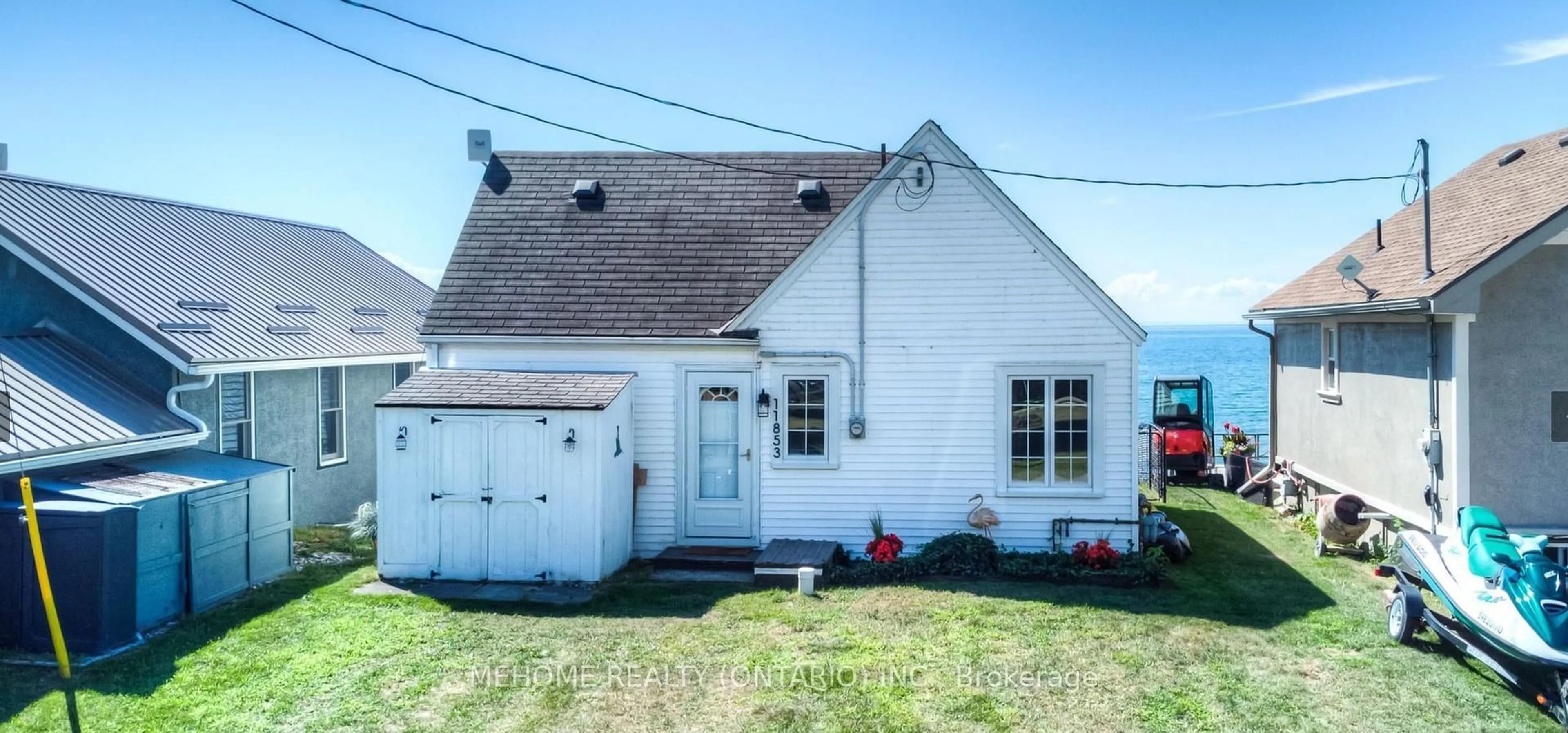 A pic from outside/outdoor area/front of a property/back of a property/a pic from drone, street for 11853 Lakeshore Rd, Wainfleet Ontario L0S 1V0