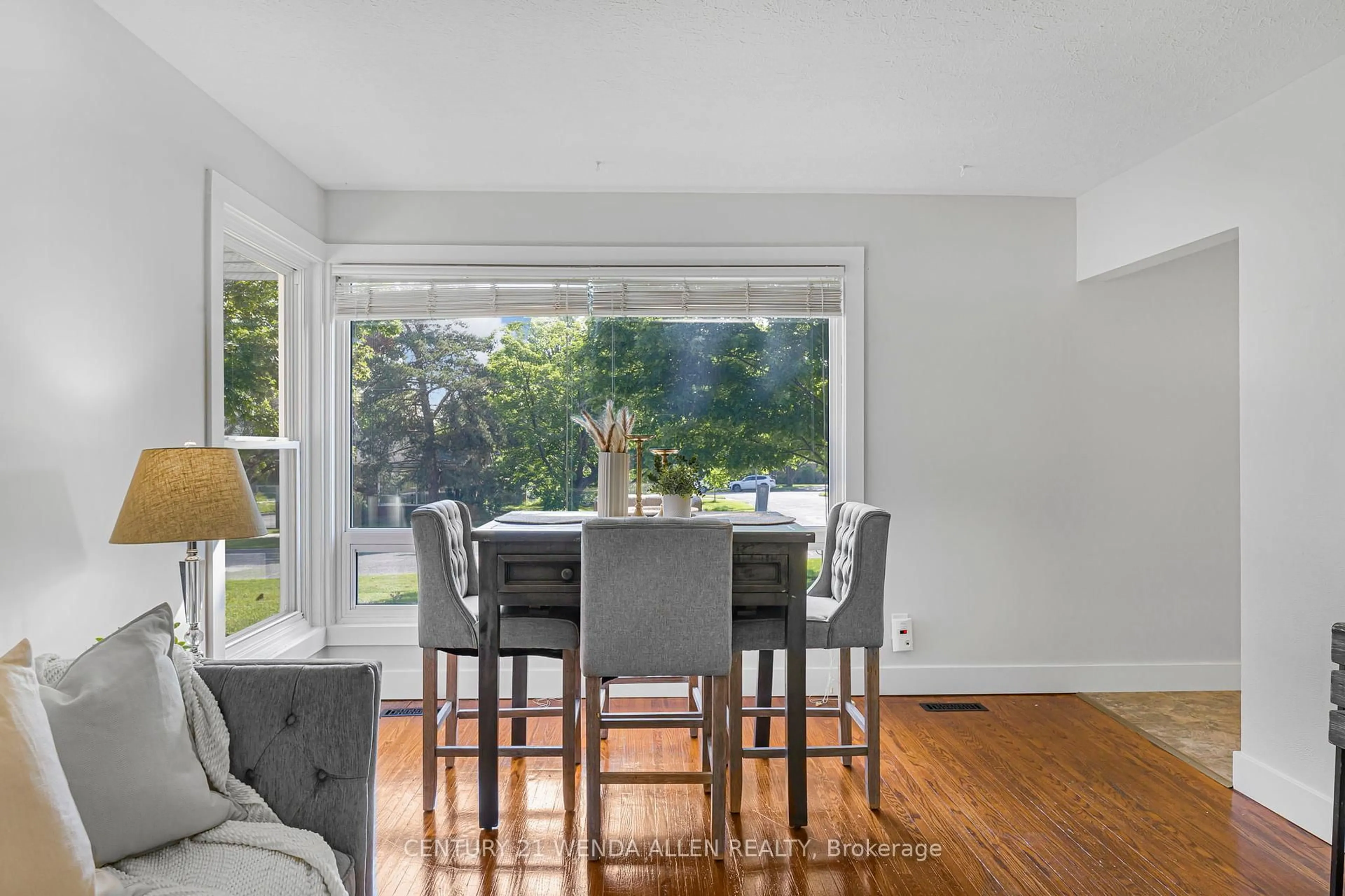 Dining room, wood/laminate floor for 1015 ORIOLE Dr, Peterborough North Ontario K9H 6K8