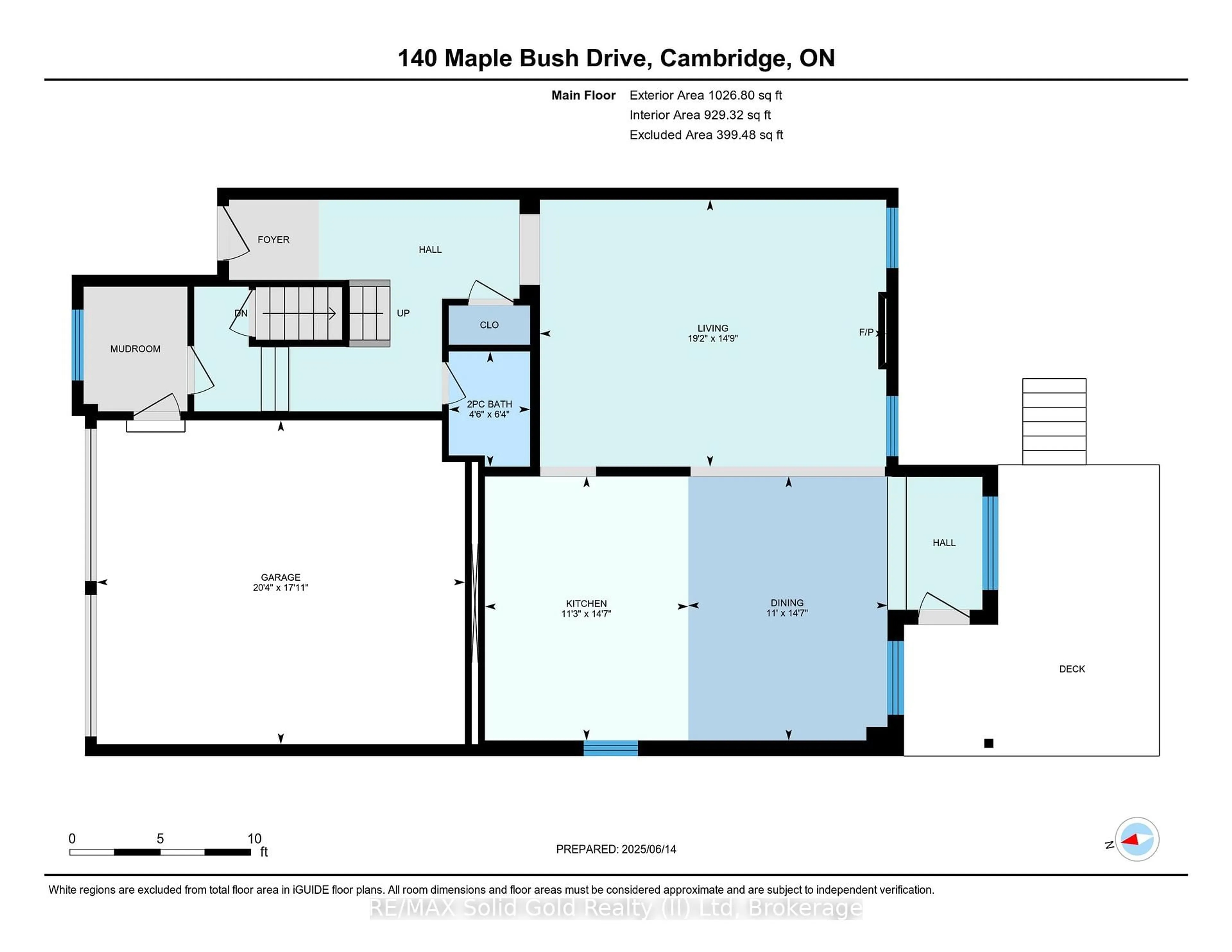 Floor plan for 140 Maple Bush Dr, Cambridge Ontario N1T 0B7