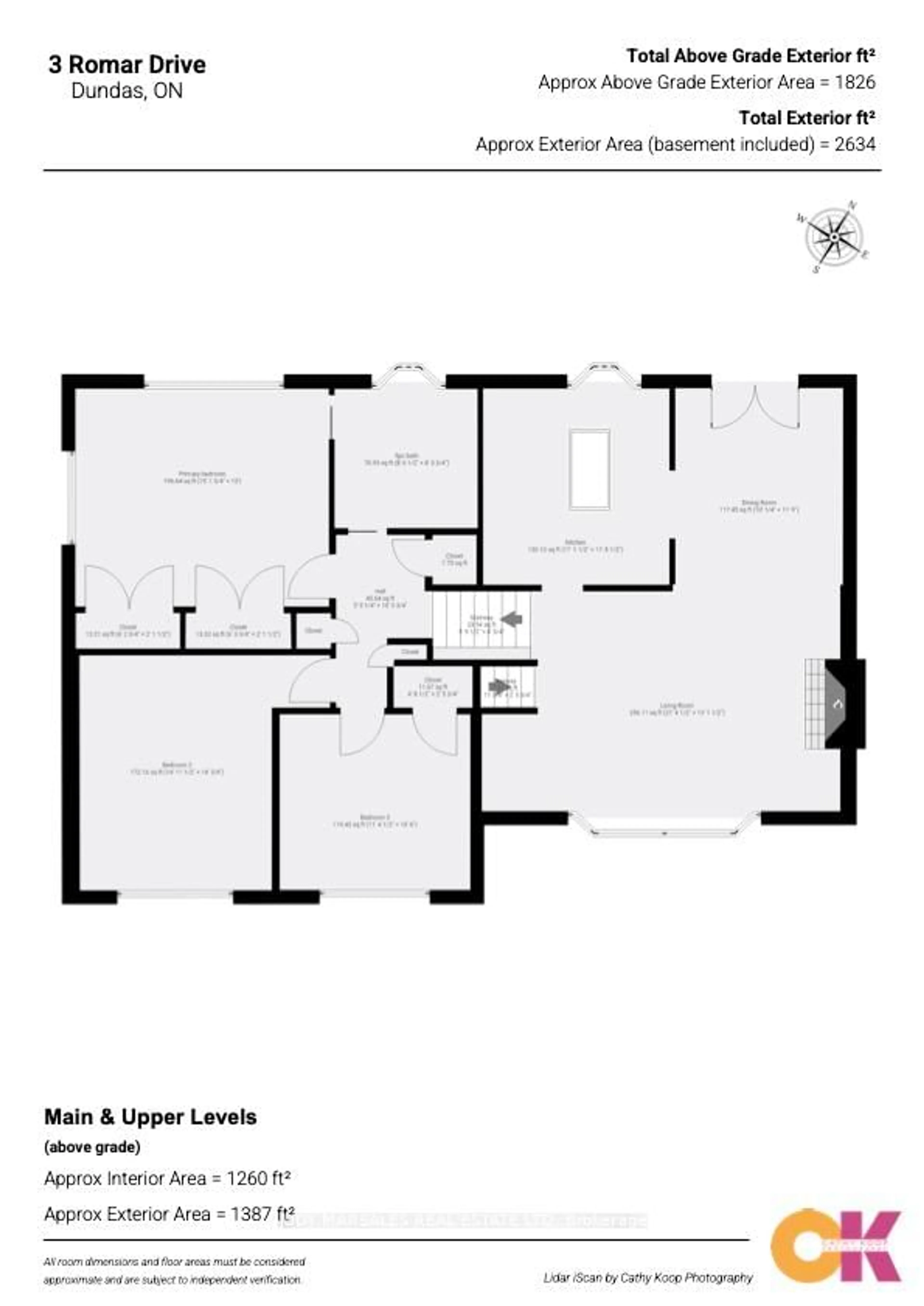 Floor plan for 3 Romar Dr, Hamilton Ontario L9H 5E2