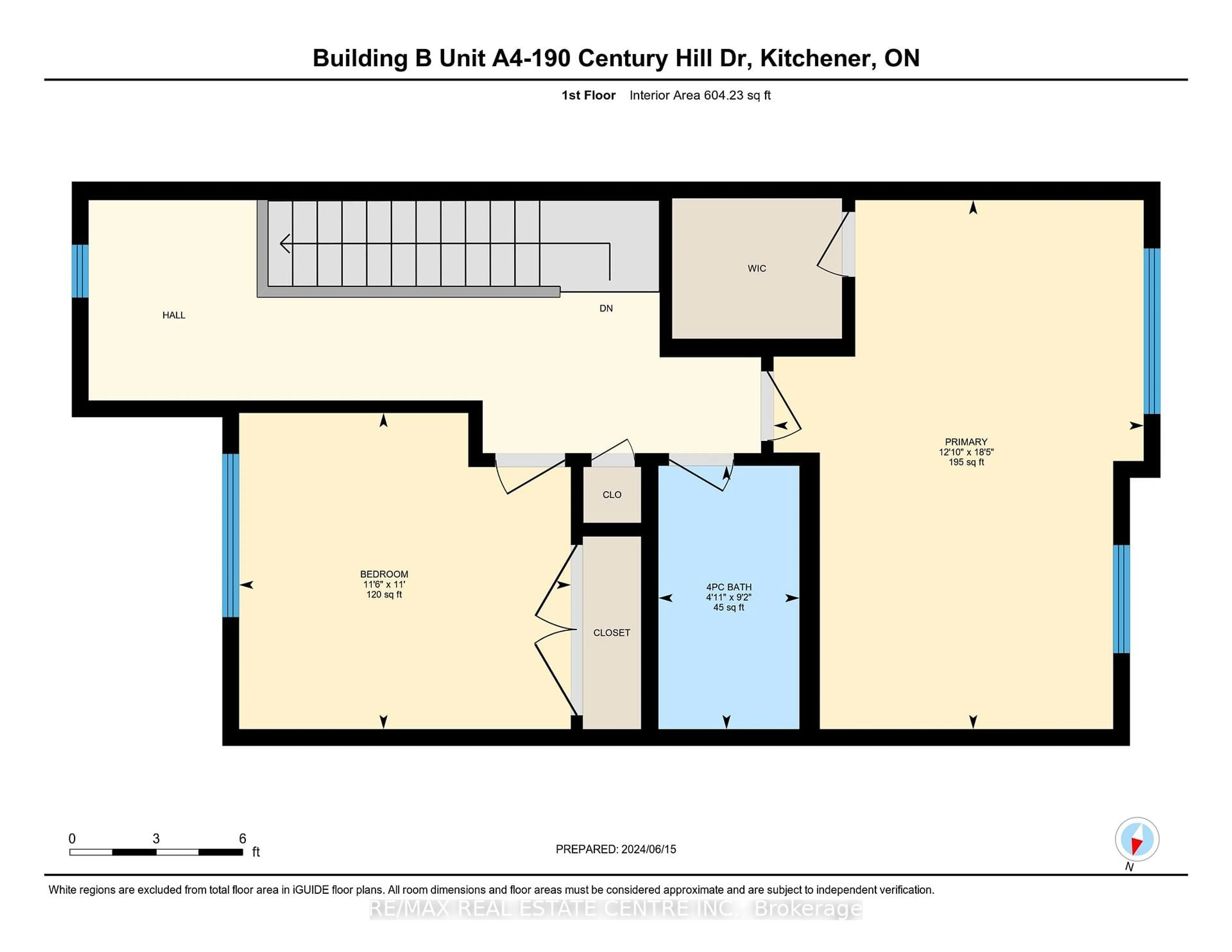 Floor plan for 190 Century Hill Dr #A4, Kitchener Ontario N2E 0G9