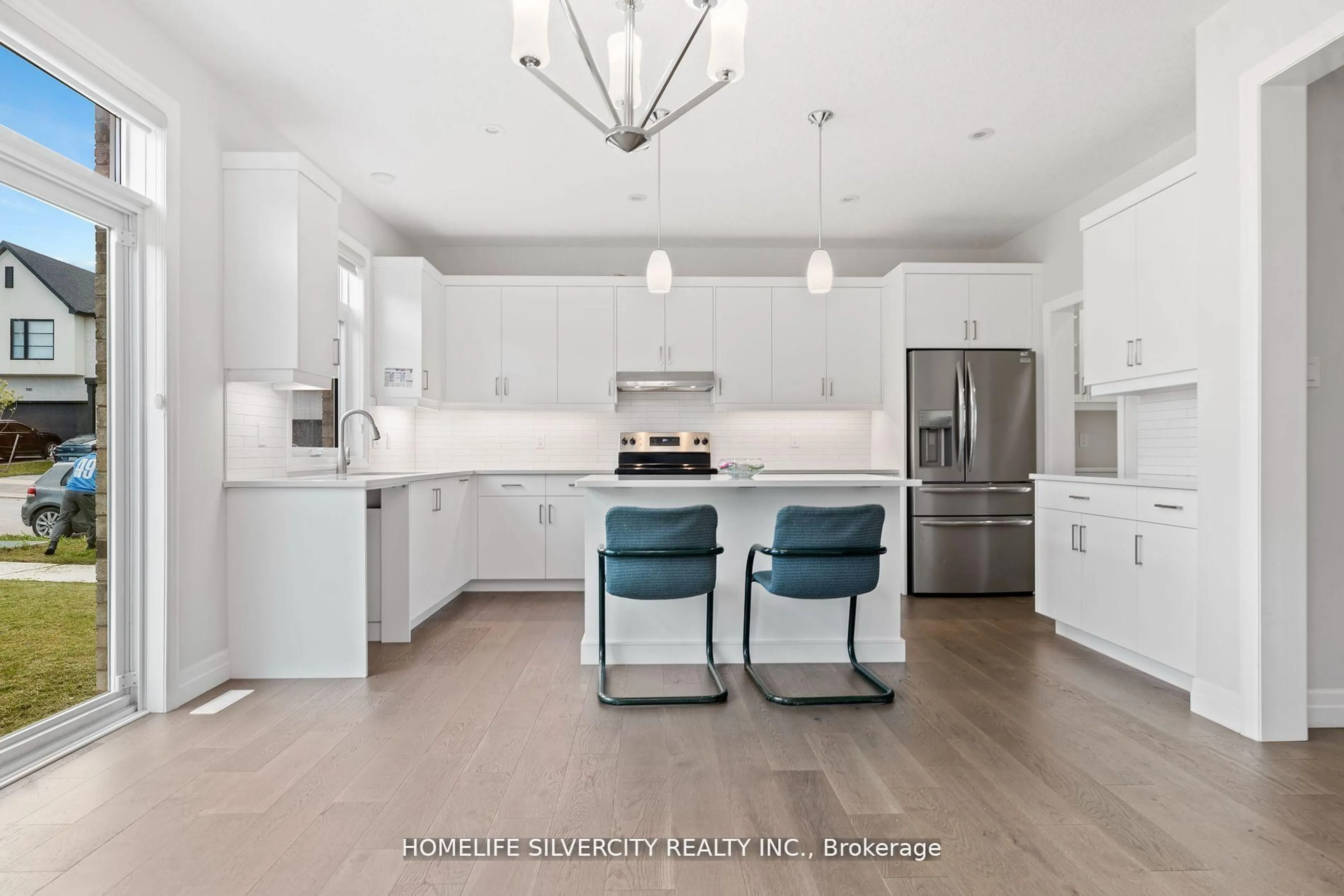 Open concept kitchen, ceramic/tile floor for 1937 Boardwalk Way, London South Ontario N6K 4P9