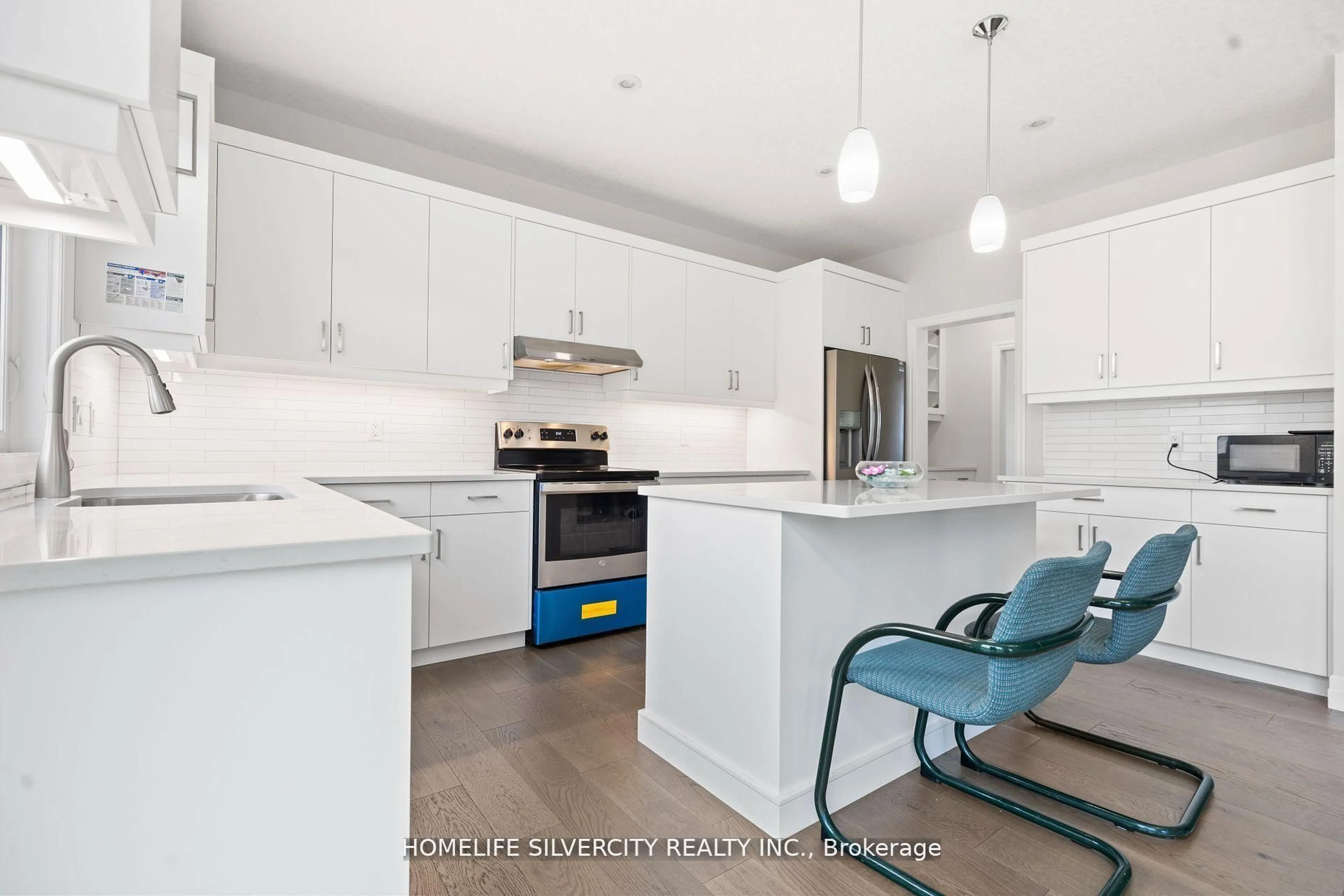 Open concept kitchen, ceramic/tile floor for 1937 Boardwalk Way, London South Ontario N6K 4P9