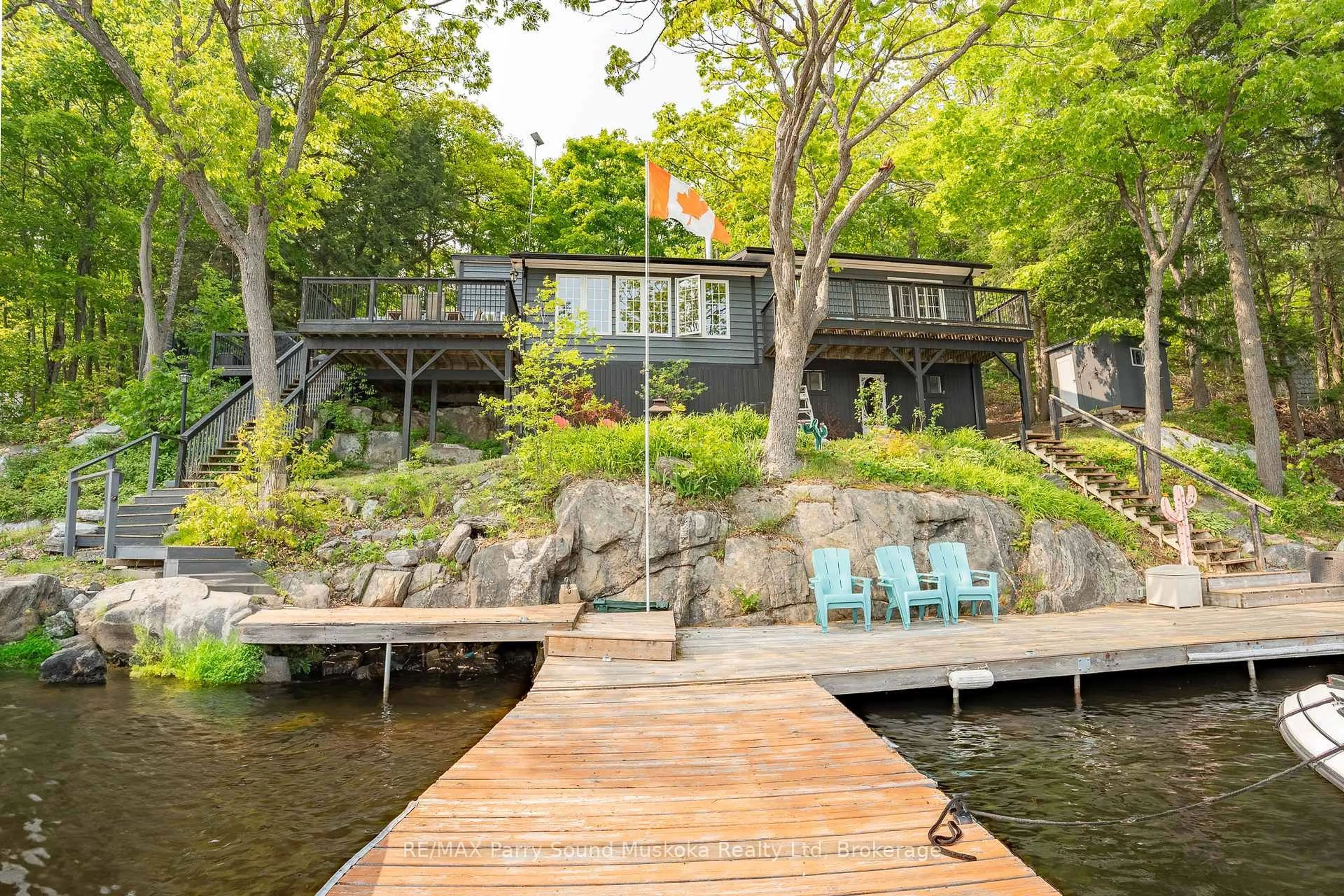 Patio, water/lake/river/ocean view for 362 Healey Lake, The Archipelago Ontario P0G 1C0