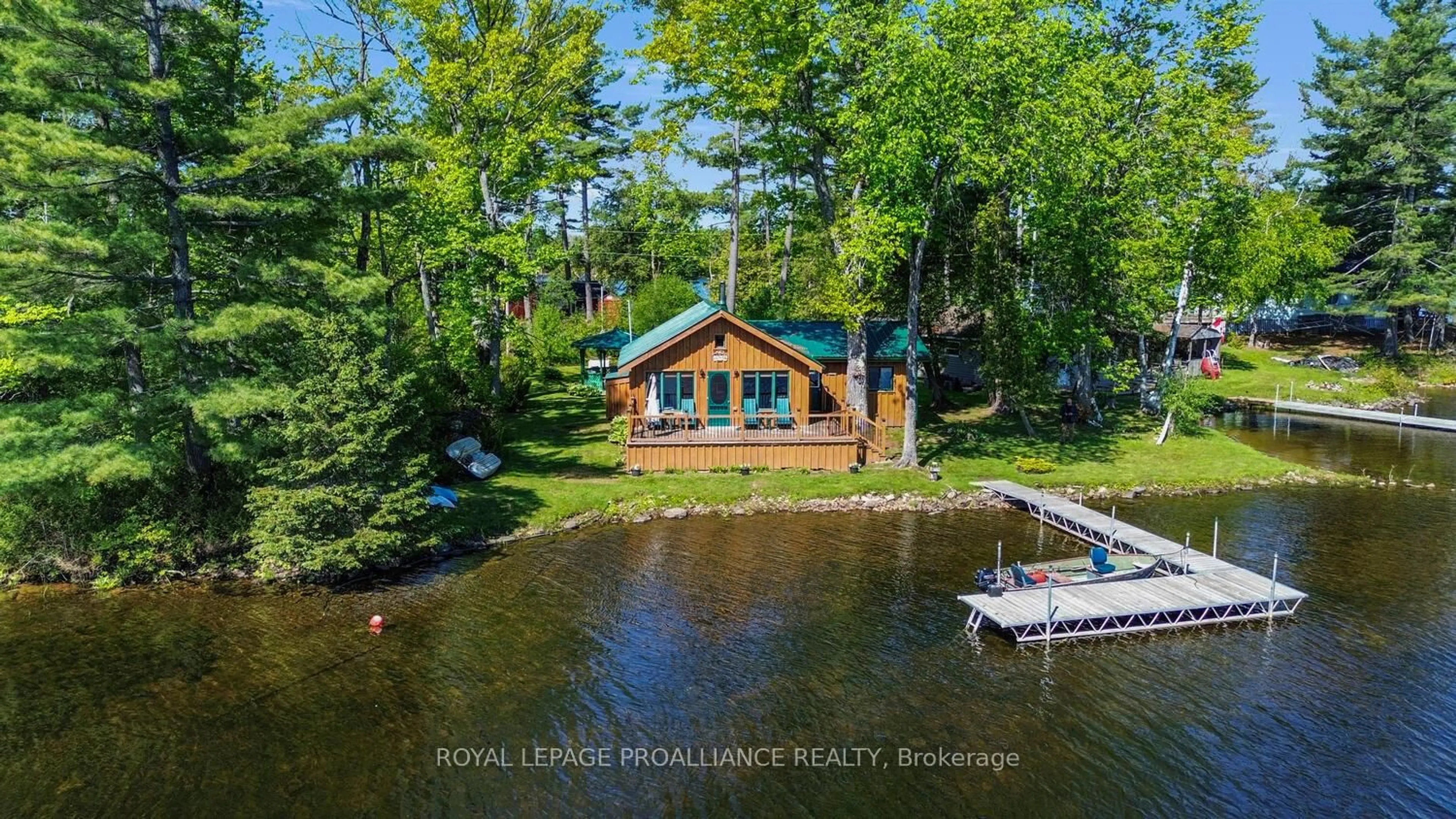 A pic from outside/outdoor area/front of a property/back of a property/a pic from drone, water/lake/river/ocean view for 170 Longview Island, Carleton Place Ontario K7C 0C4