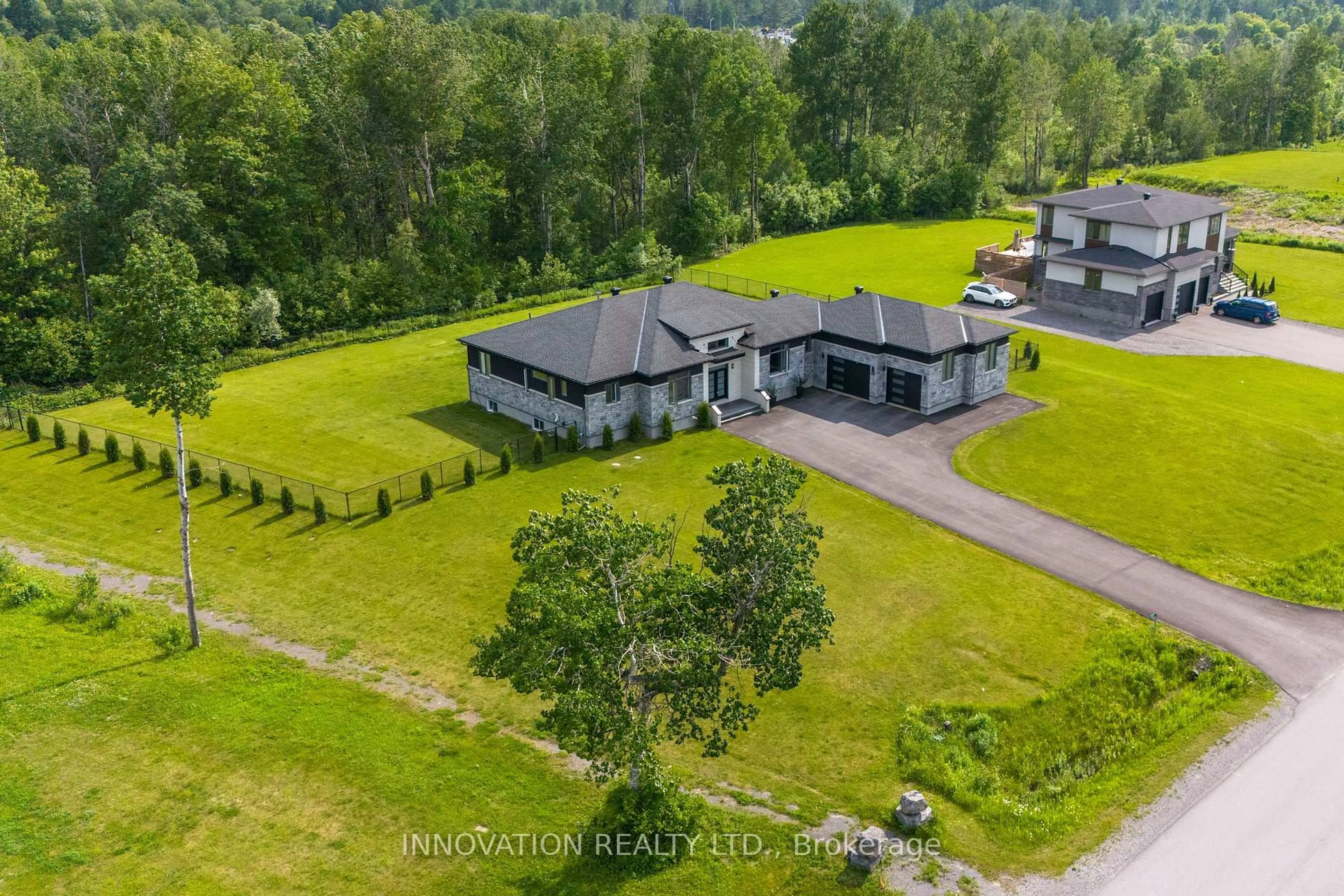 A pic from outside/outdoor area/front of a property/back of a property/a pic from drone, mountain view for 651 Ballycastle Cres, Ottawa Ontario K1X 0A3