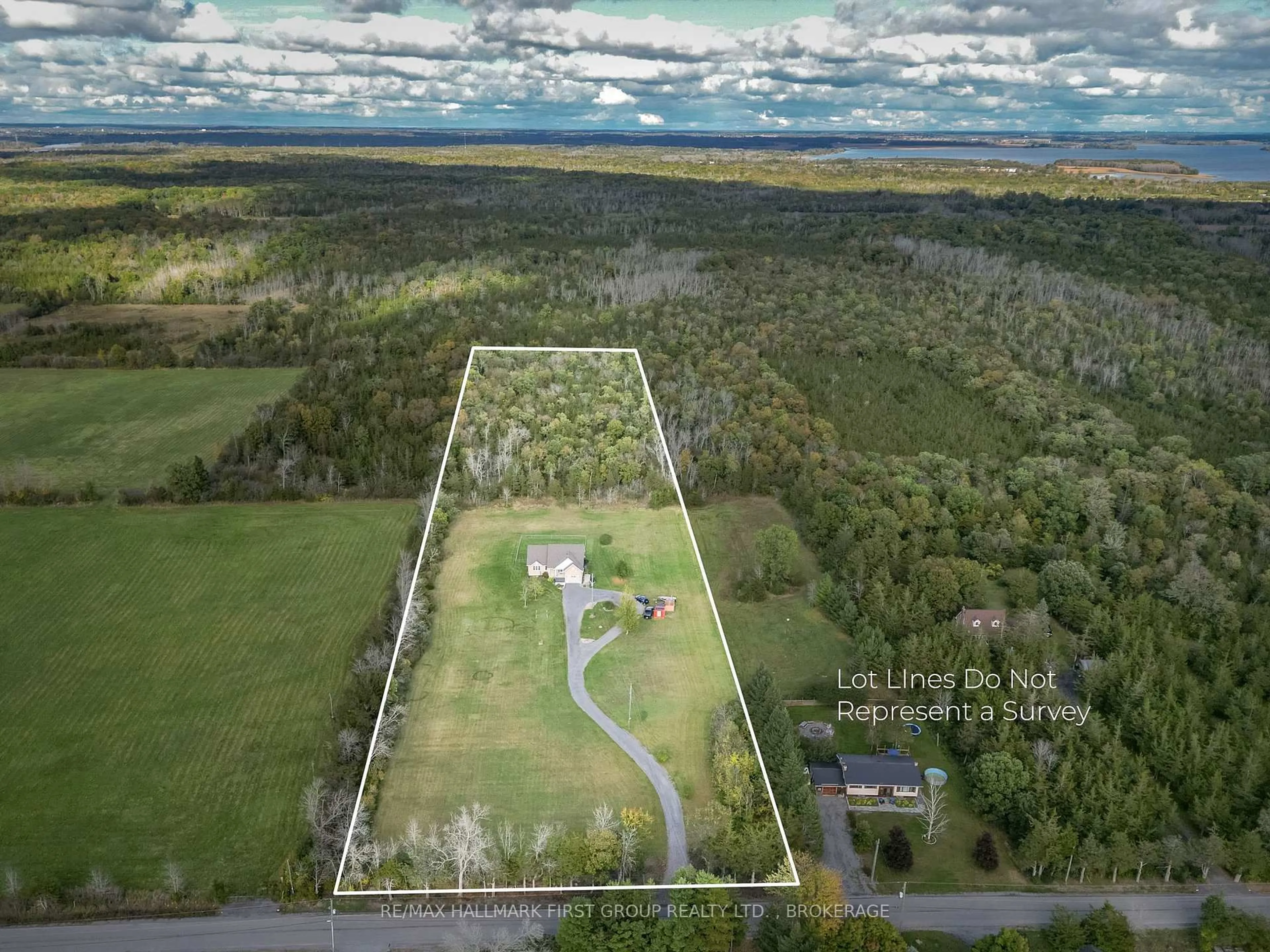 A pic from outside/outdoor area/front of a property/back of a property/a pic from drone, forest/trees view for 437 Abrams Rd, Napanee Ontario K7R 3K8