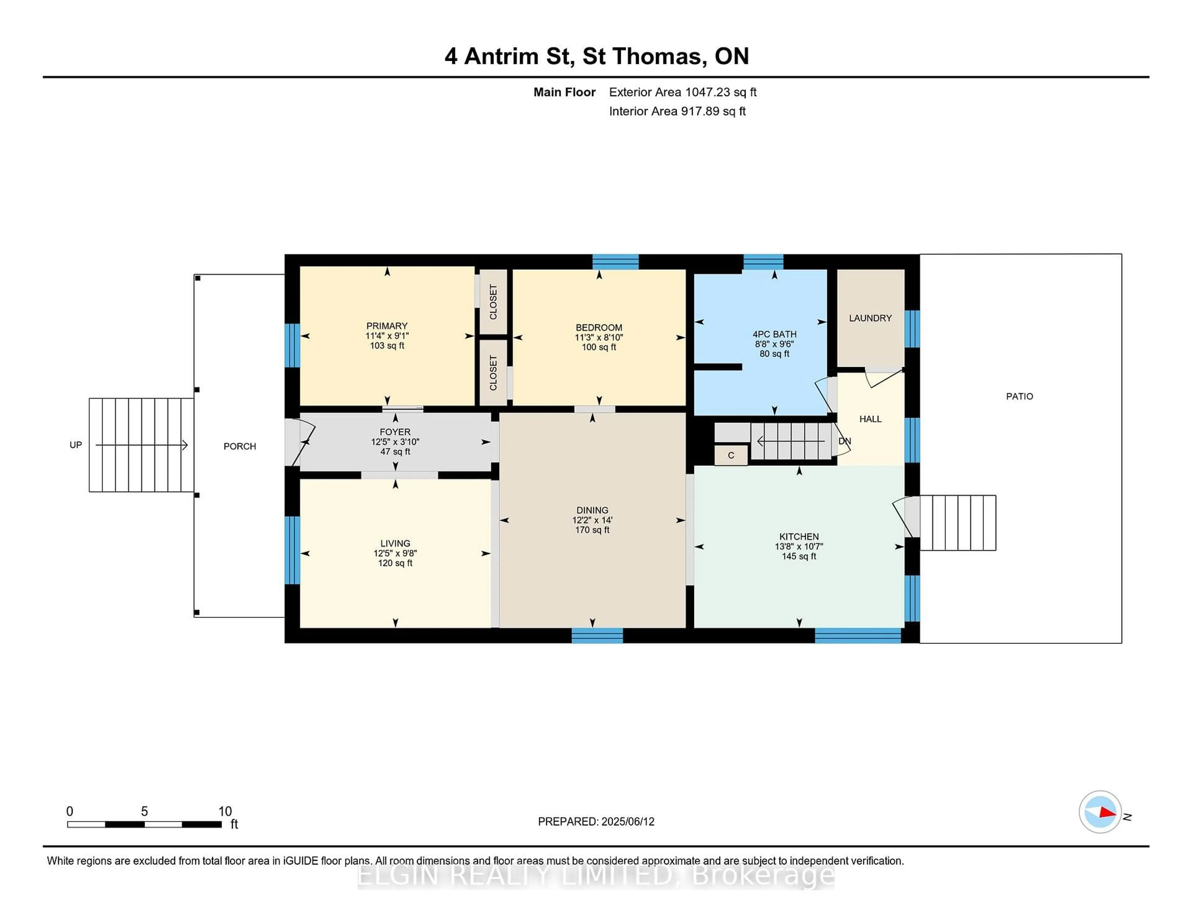 Floor plan for 4 Antrim St, St. Thomas Ontario N5P 1S3