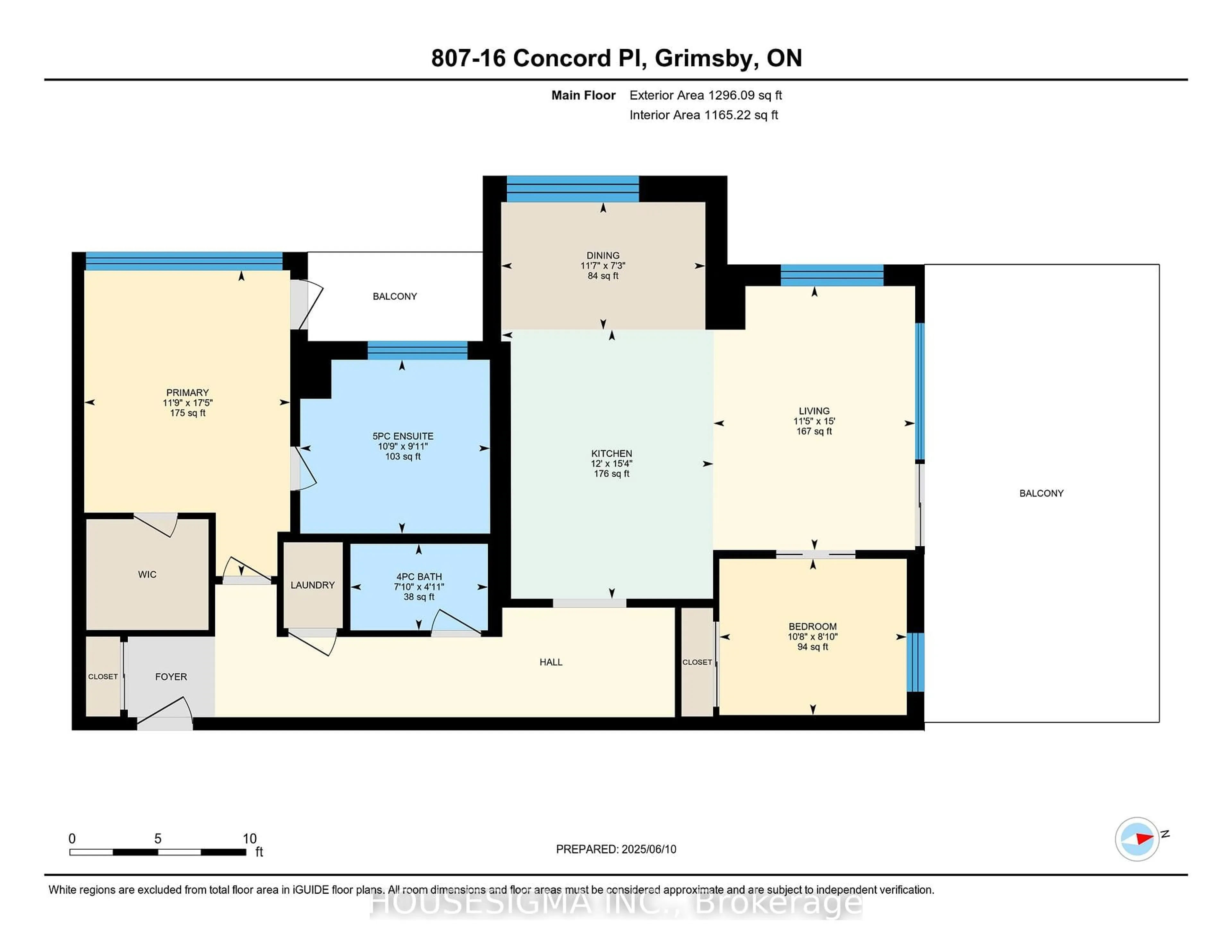 Floor plan for 16 Concord Pl #807, Grimsby Ontario L3M 0J1