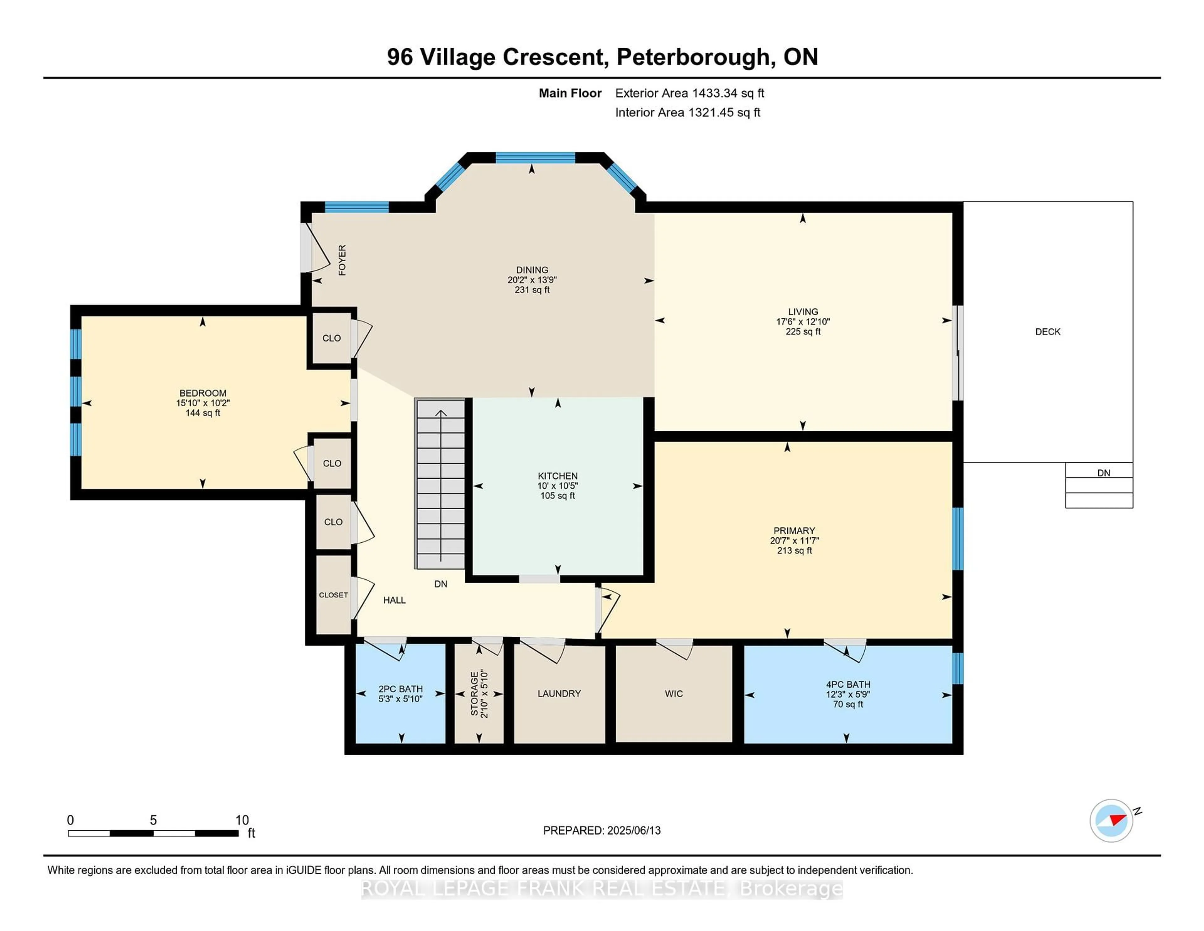 Floor plan for 96 Village Cres, Peterborough West Ontario K9J 0A9