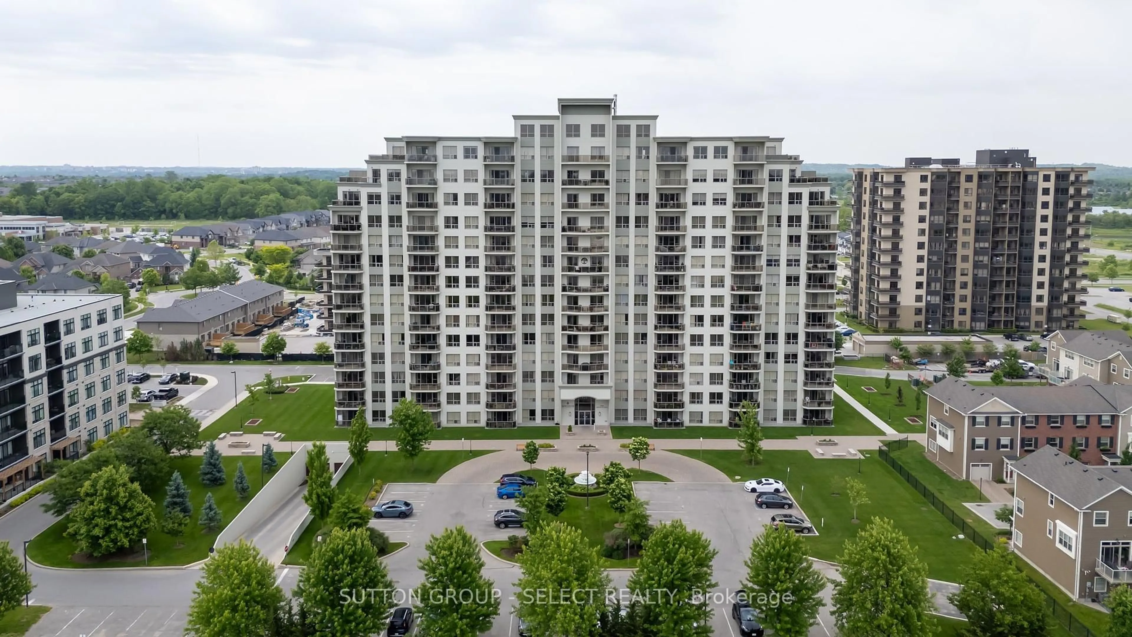 A pic from outside/outdoor area/front of a property/back of a property/a pic from drone, city buildings view from balcony for 1030 Coronation Dr #1105, London North Ontario N6G 0G5