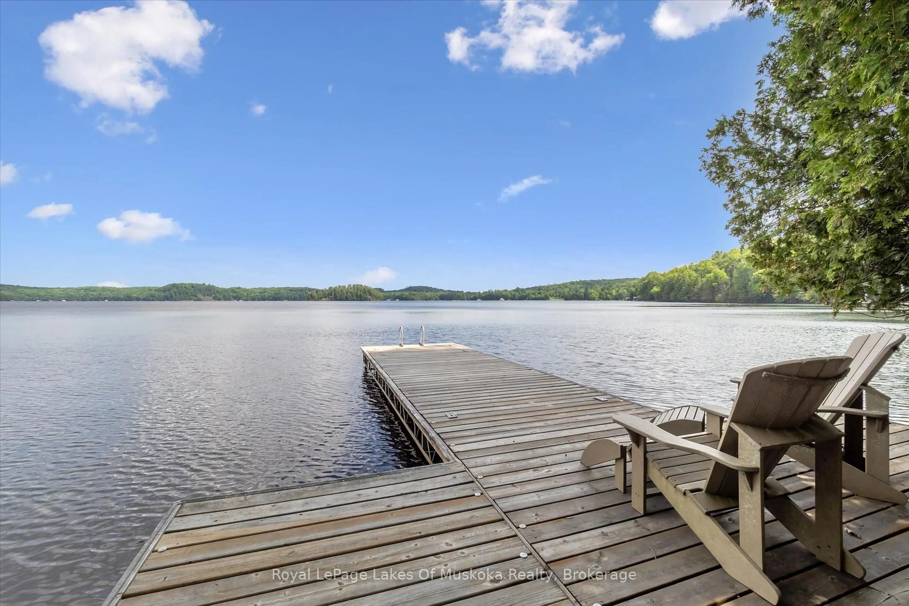 Patio, water/lake/river/ocean view for 356 Fields Lane, Huntsville Ontario P0B 1M0