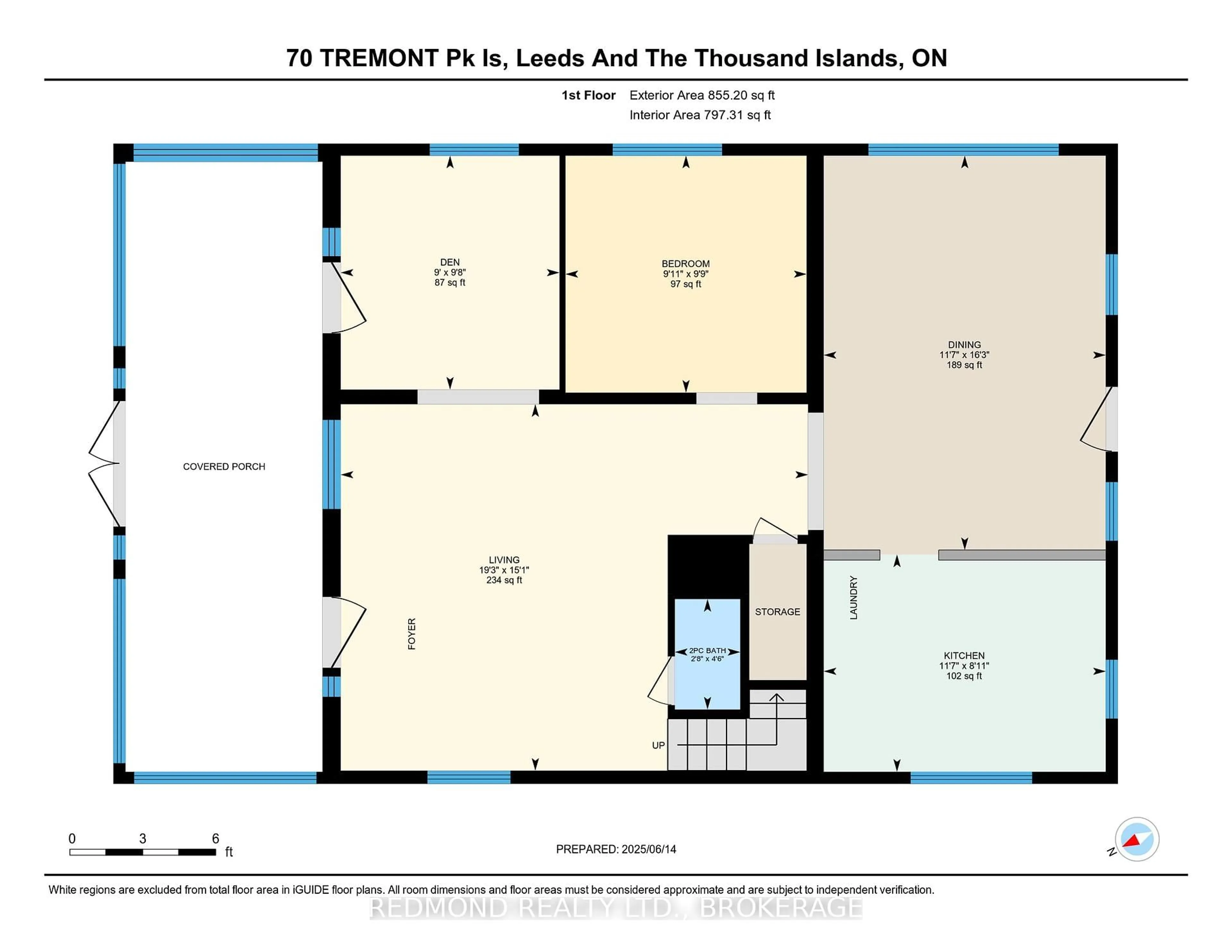 Floor plan for 70 Tremont Park Island, Gananoque Ontario K7G 2V5