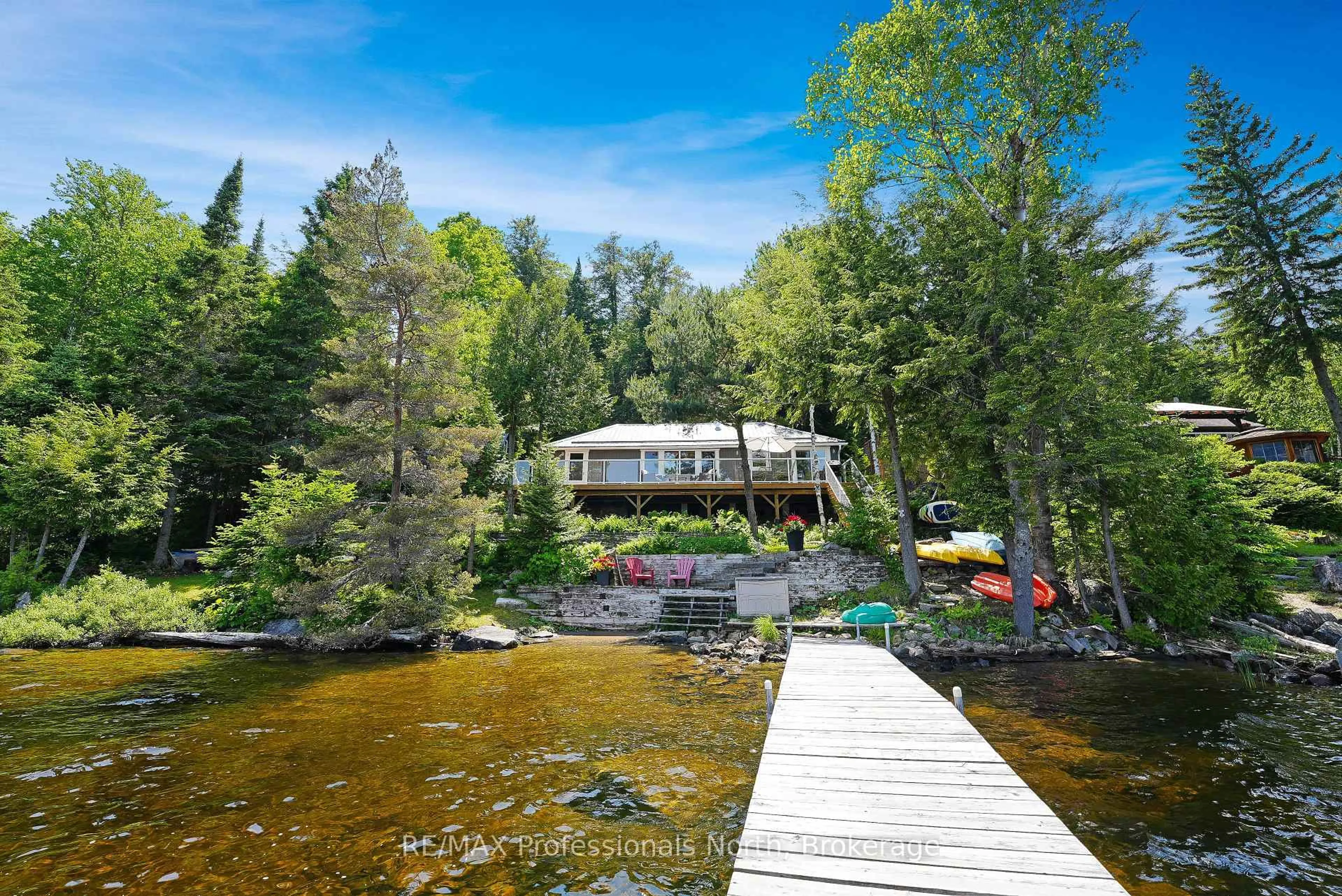 Patio, water/lake/river/ocean view for 1336 Grace River Rd, Dysart et al Ontario K0L 2Y0
