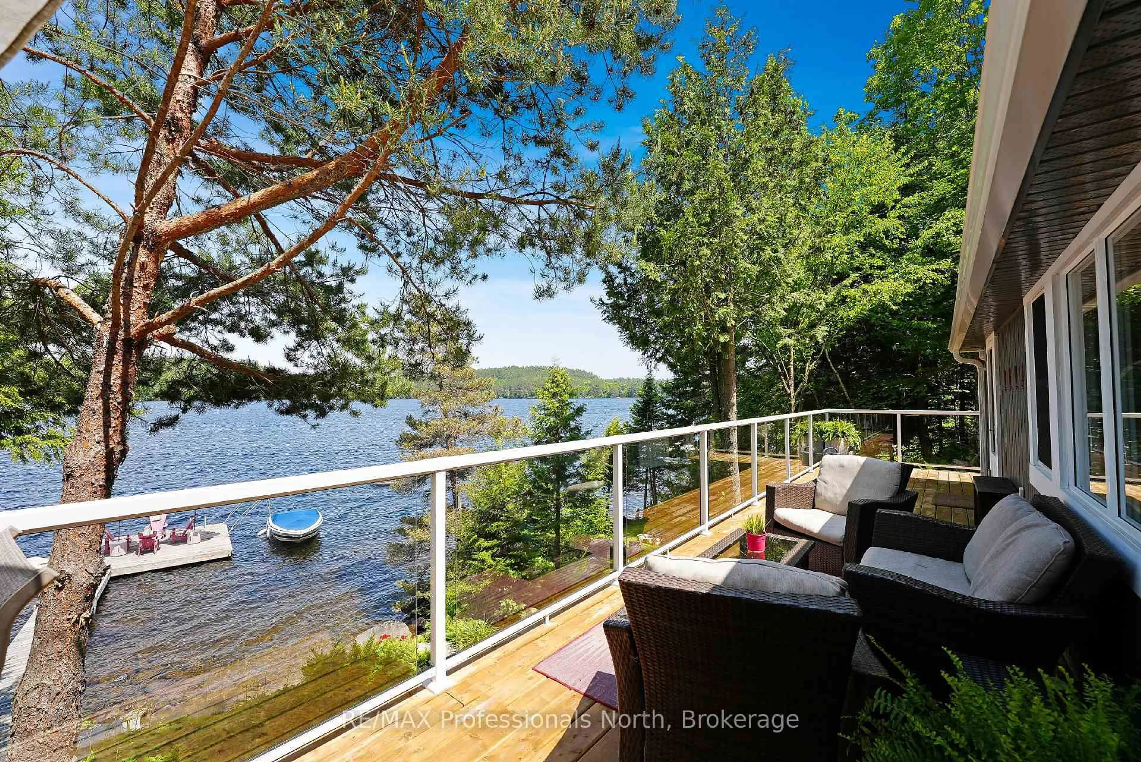 Patio, water/lake/river/ocean view for 1336 Grace River Rd, Dysart et al Ontario K0L 2Y0