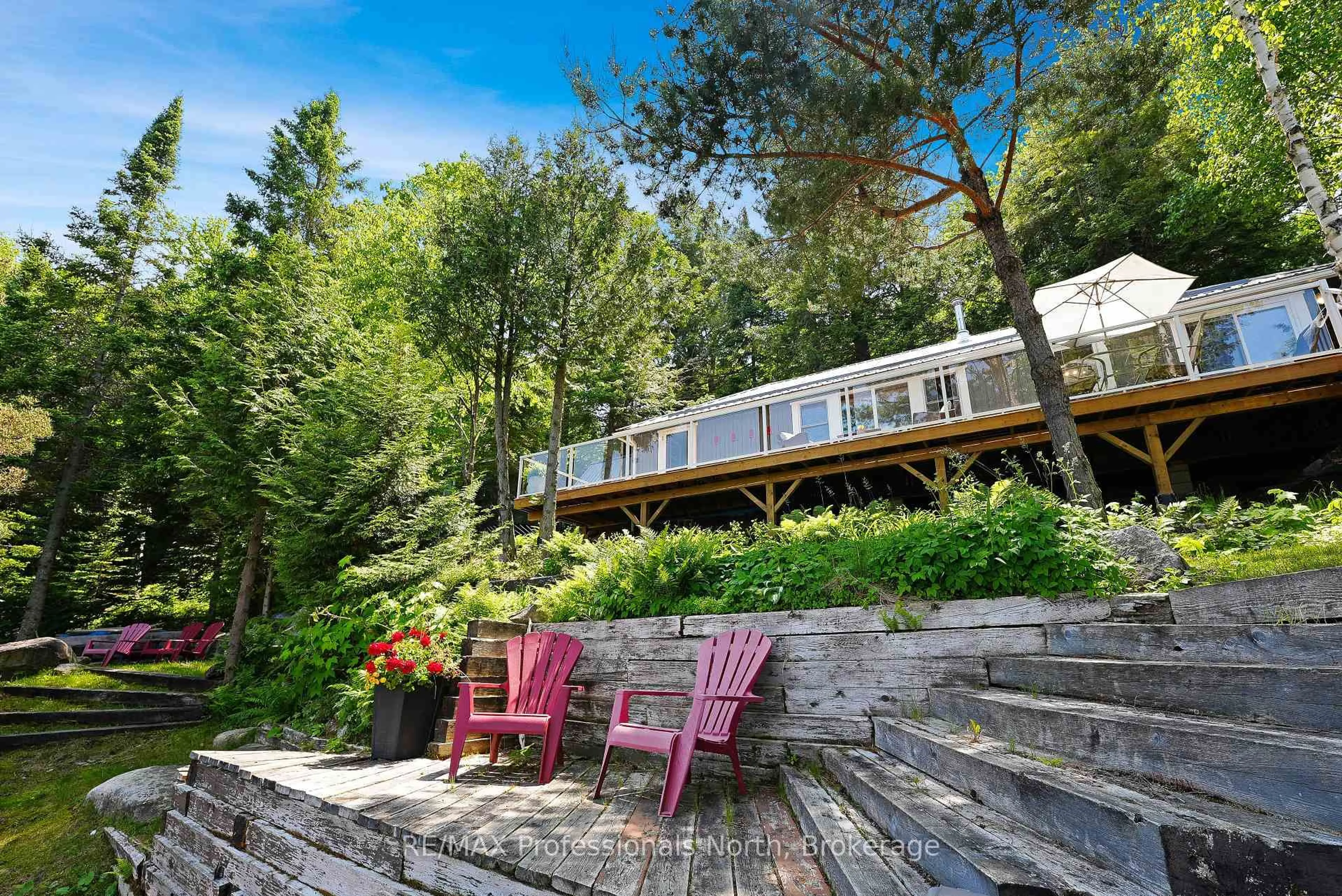 Patio, water/lake/river/ocean view for 1336 Grace River Rd, Dysart et al Ontario K0L 2Y0